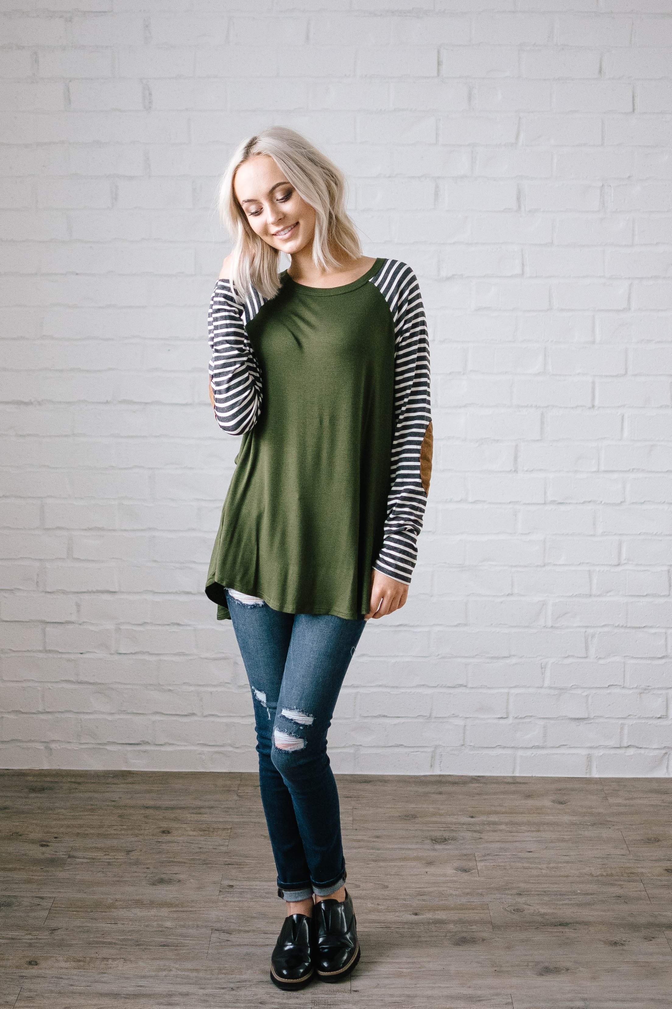 Bismark Top in Olive