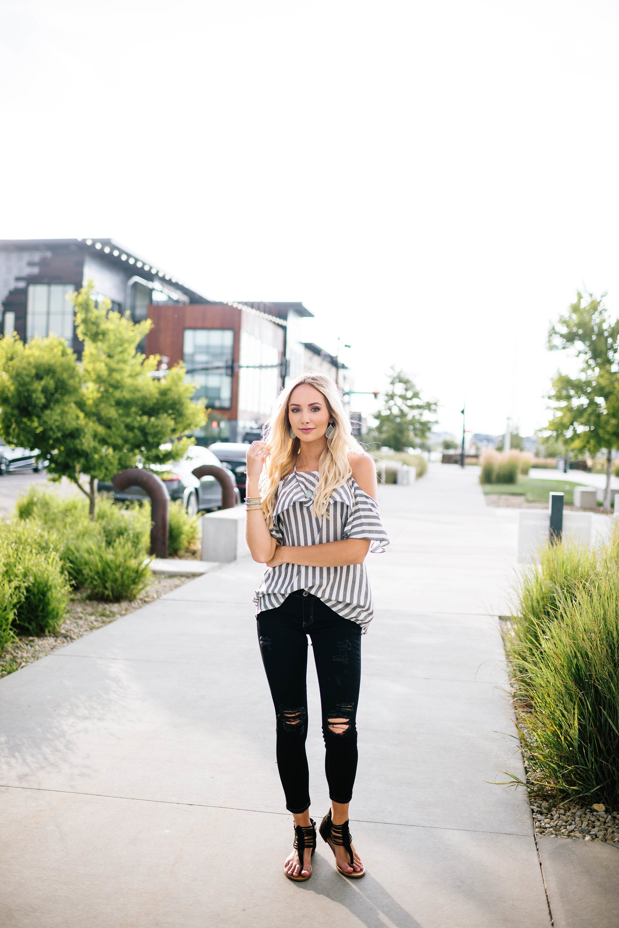 Black Distressed Skinnies