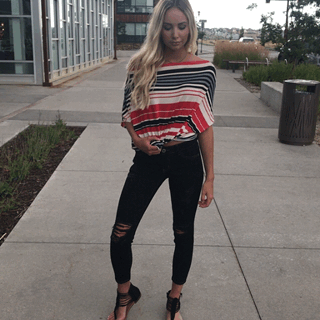 Black Distressed Skinnies