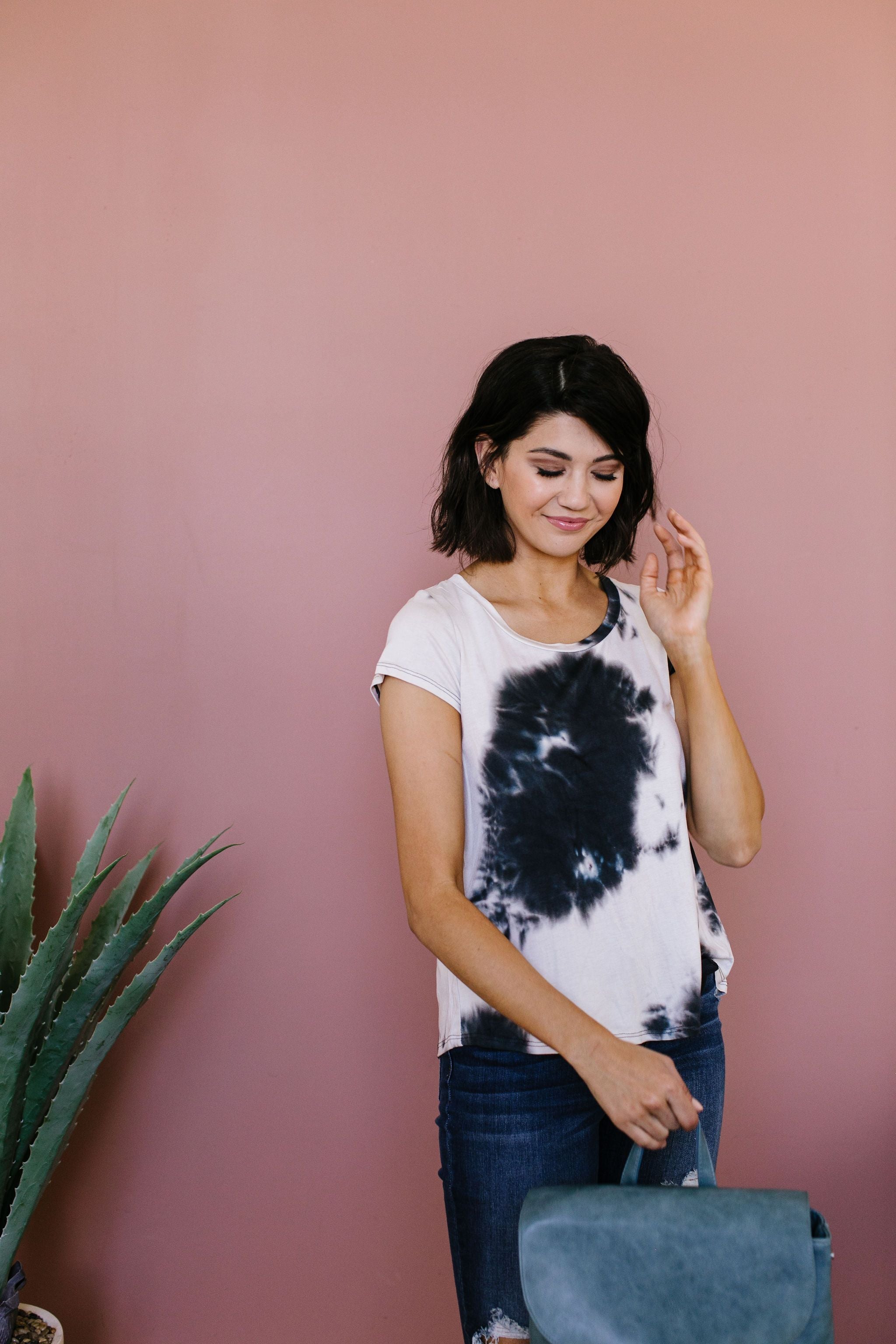 Black Galaxy Tie Dye Top