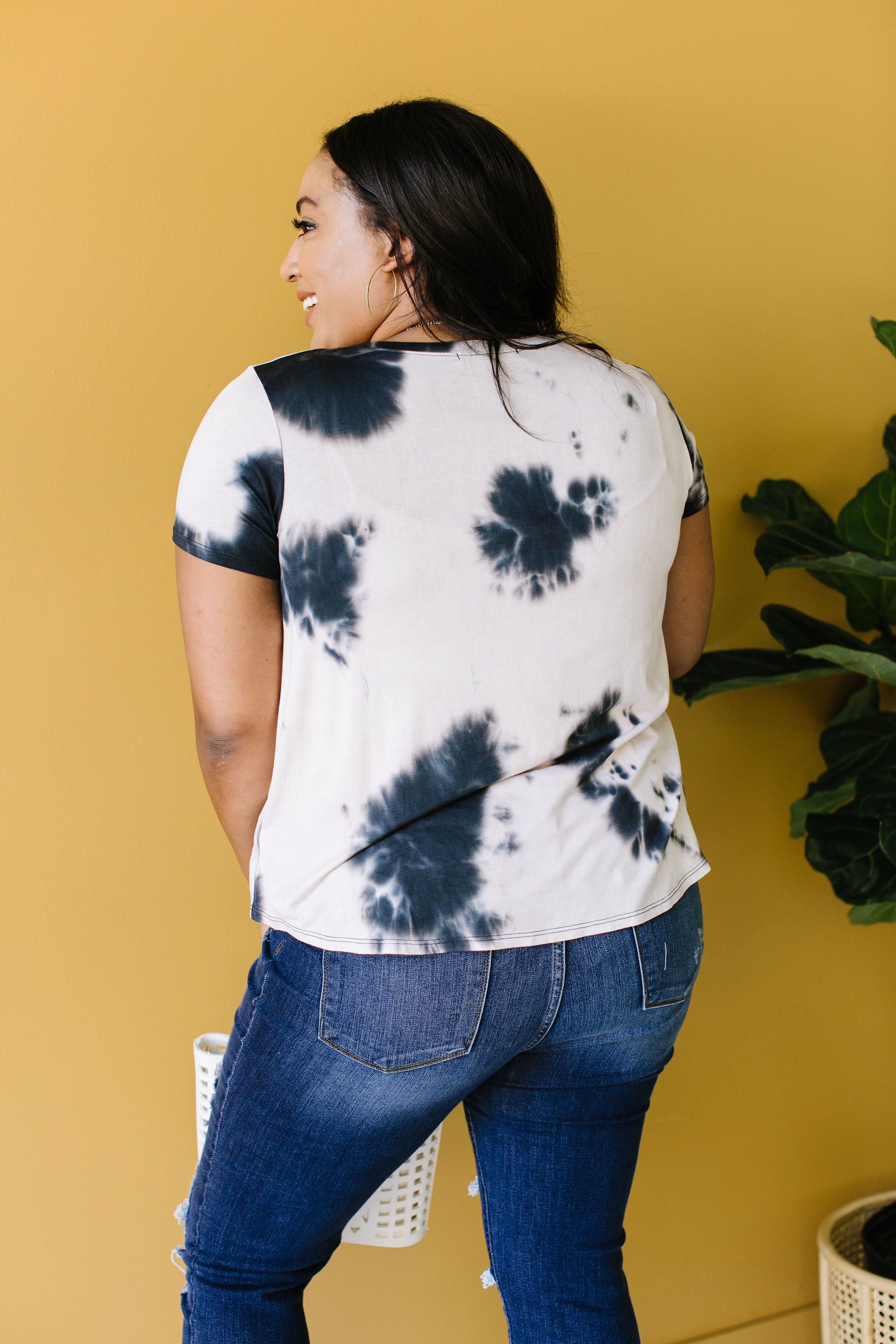 Black Galaxy Tie Dye Top