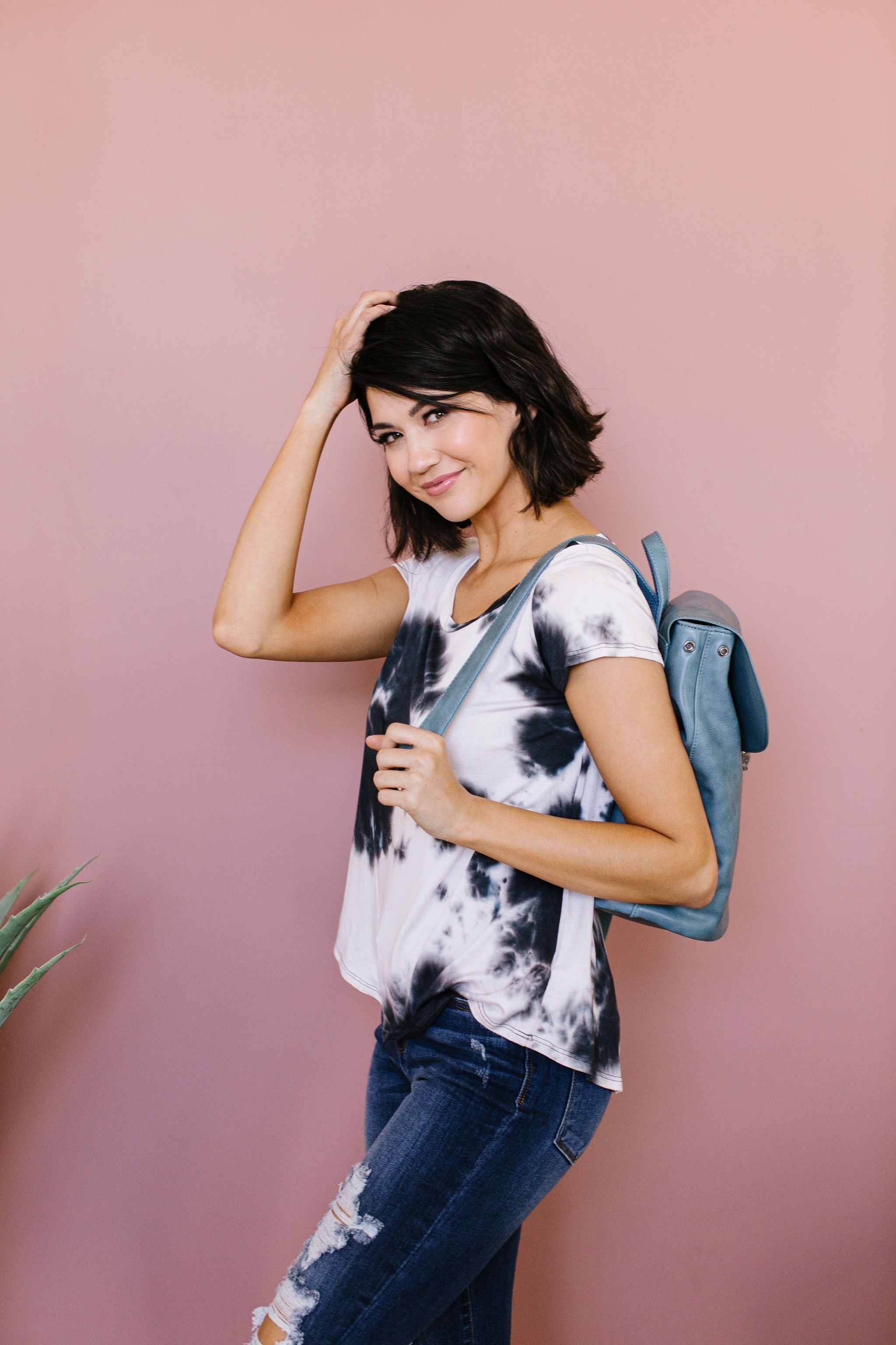 Black Galaxy Tie Dye Top