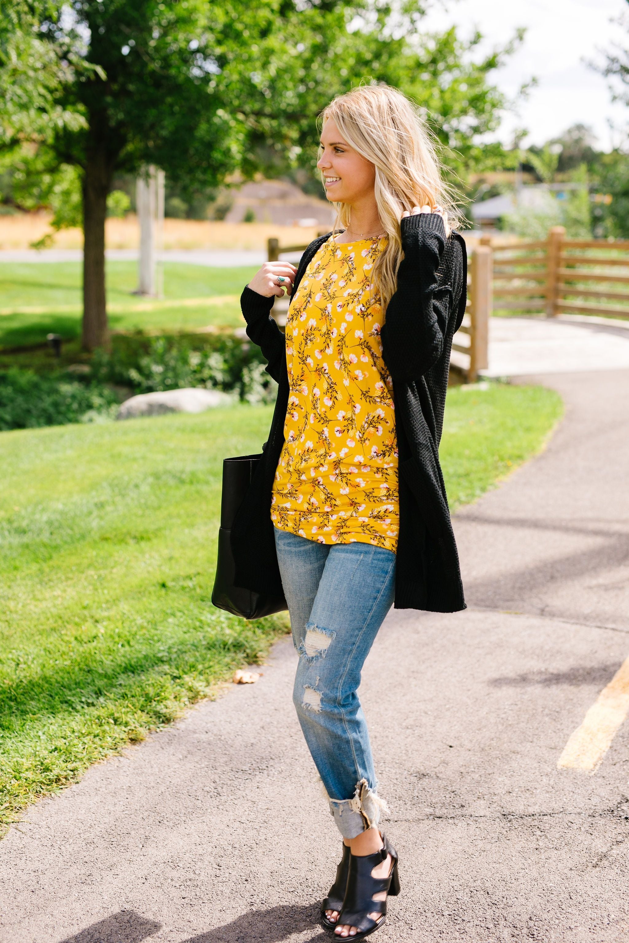 Black Hooded Cardigan