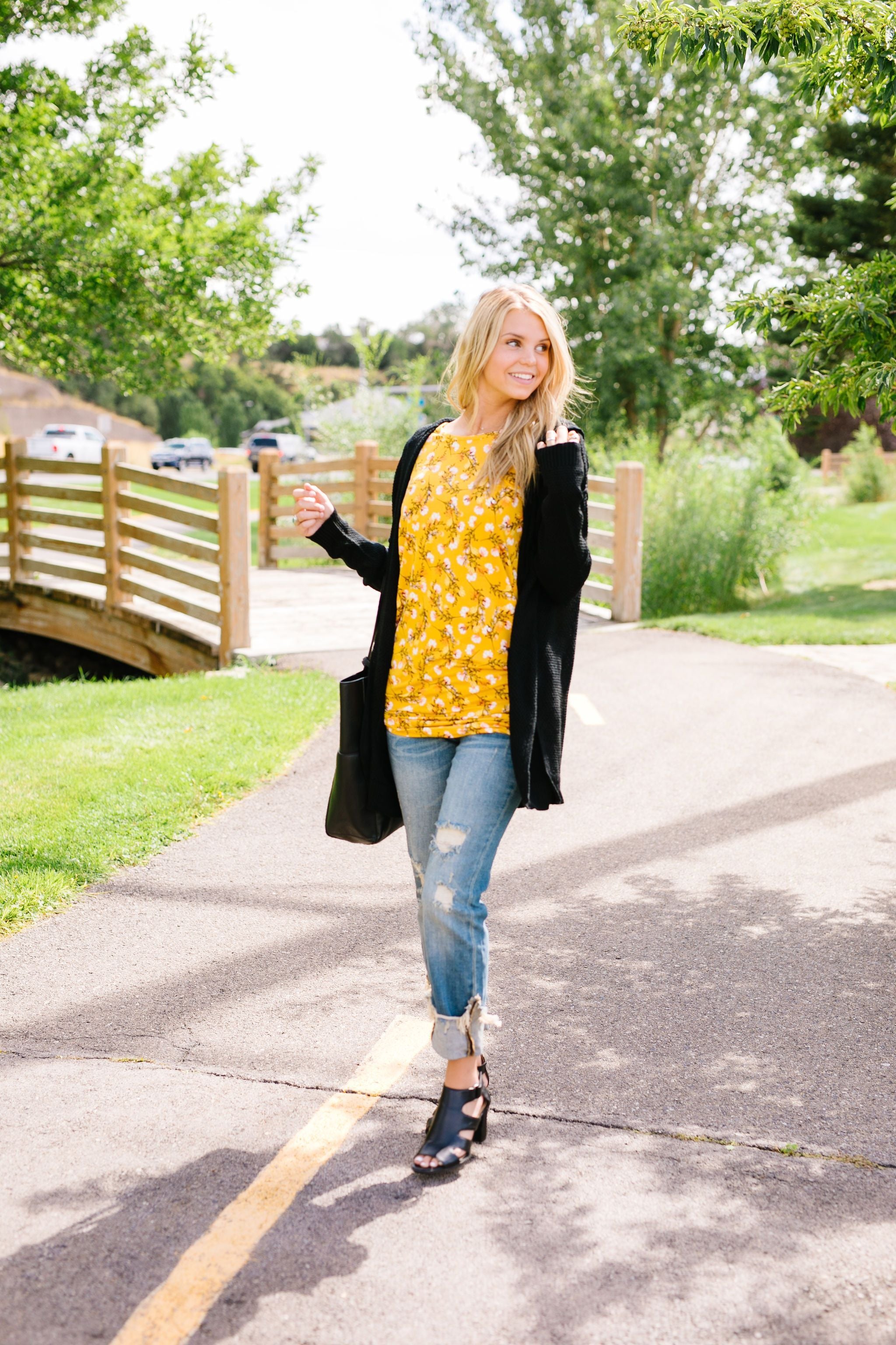 Black Hooded Cardigan