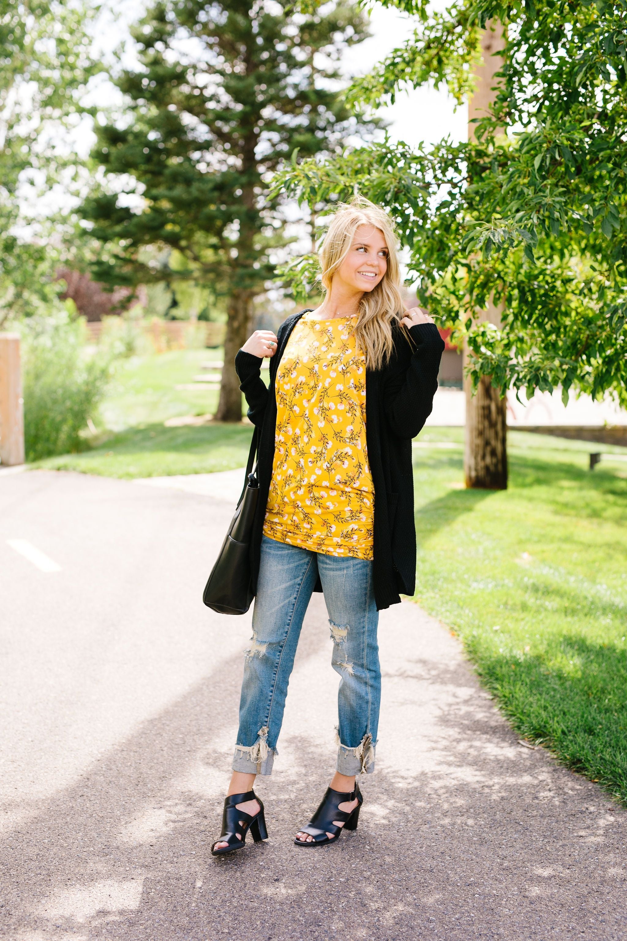 Black Hooded Cardigan