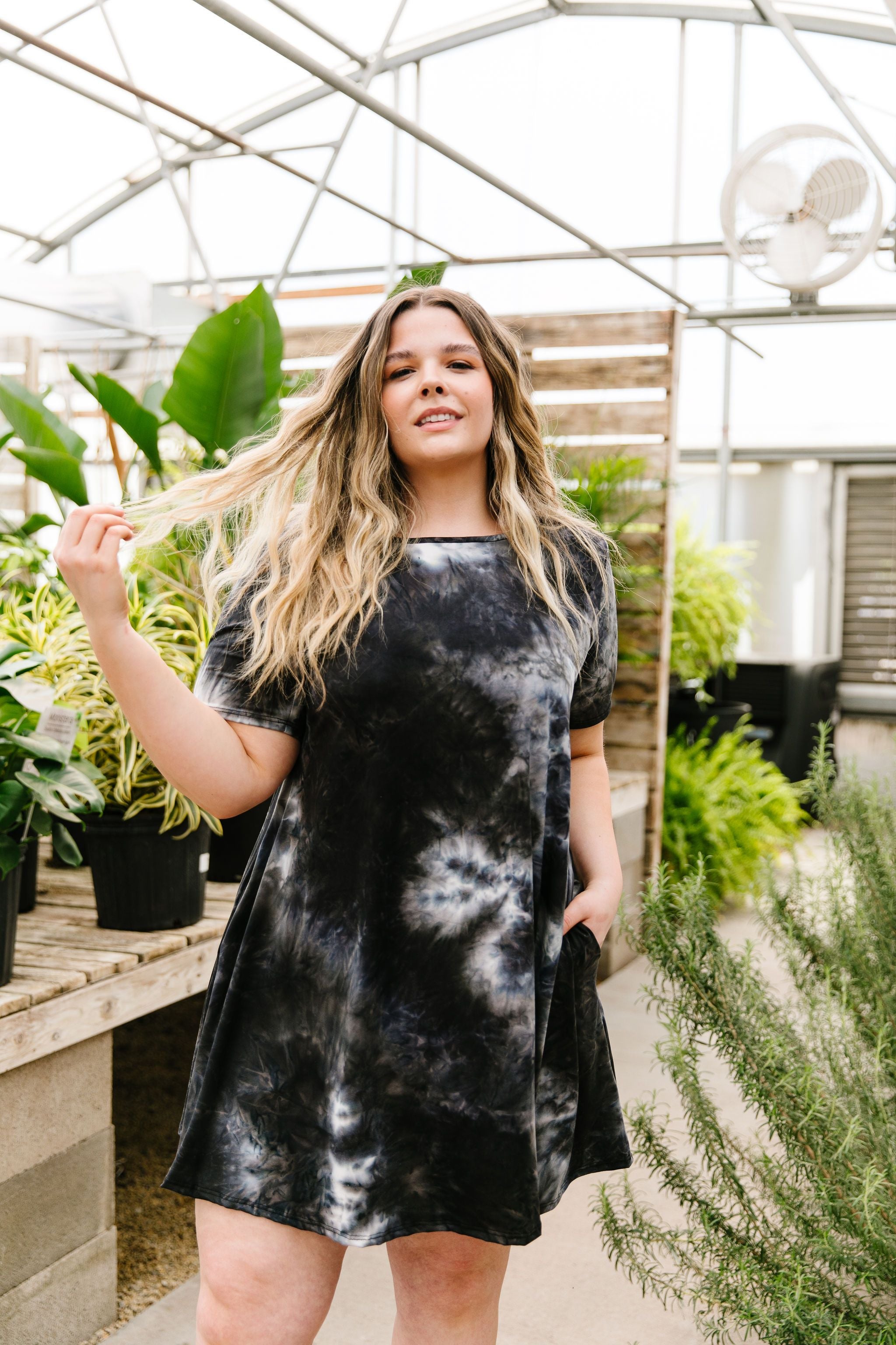 Black Sea Tie Dye T-Shirt Dress