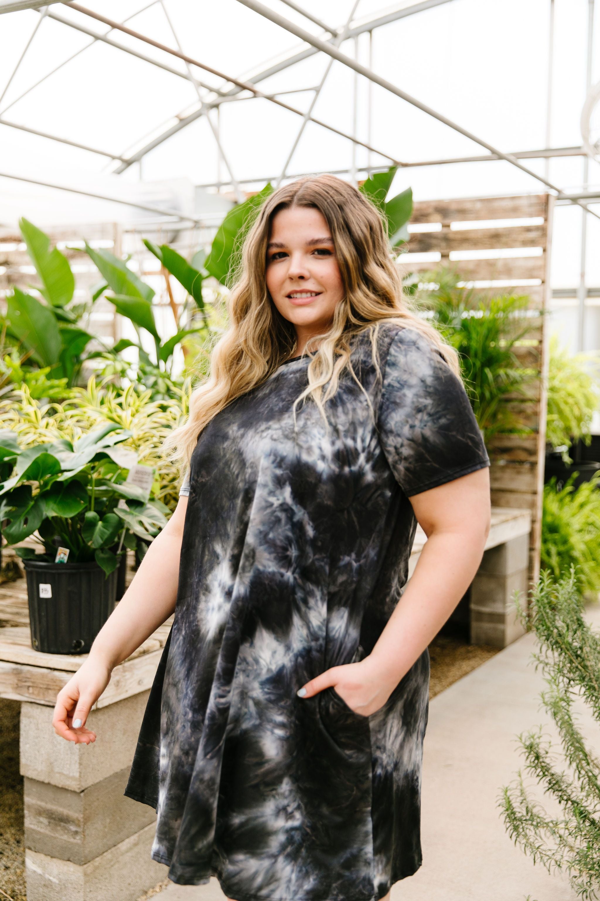 Black Sea Tie Dye T-Shirt Dress