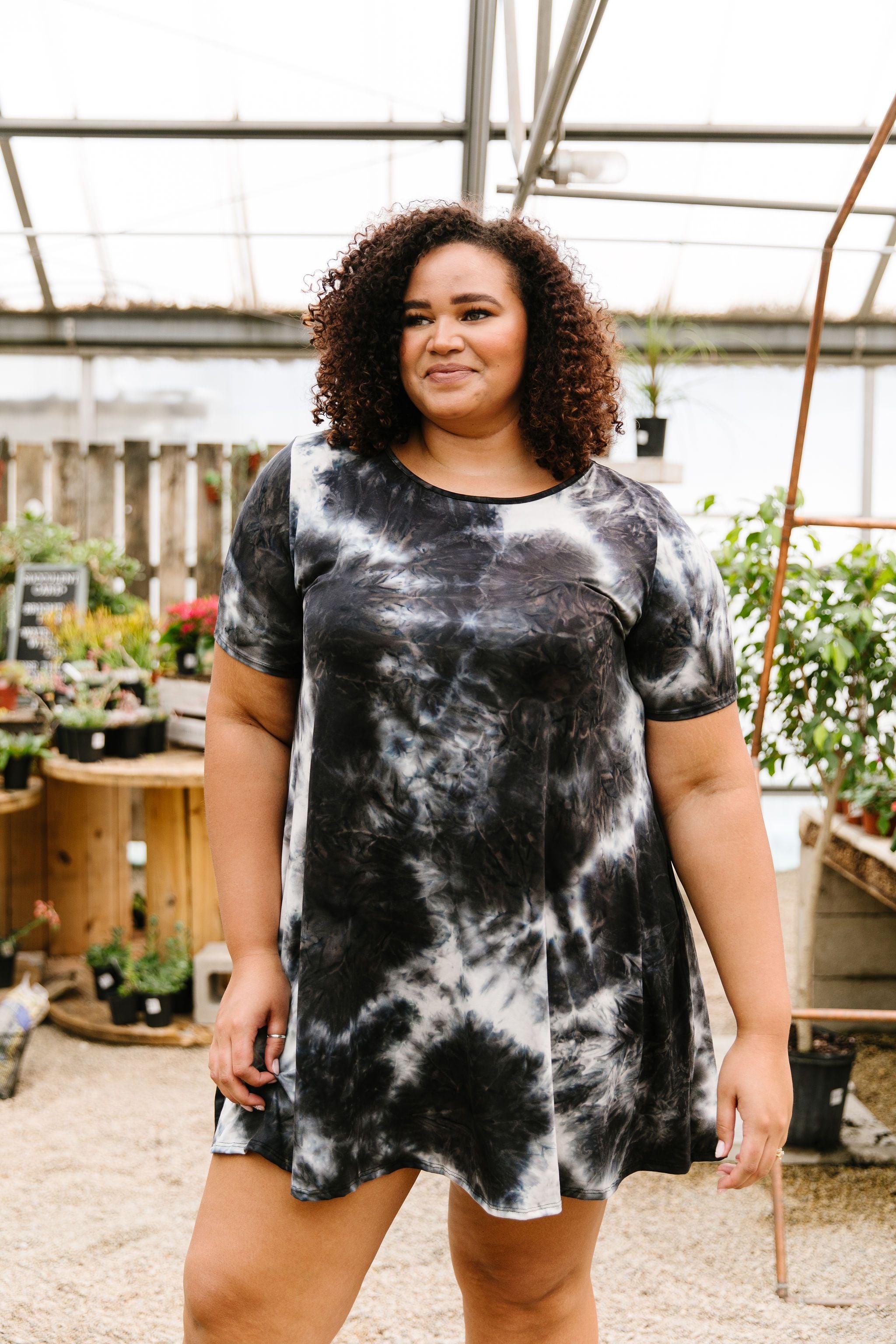 Black Sea Tie Dye T-Shirt Dress
