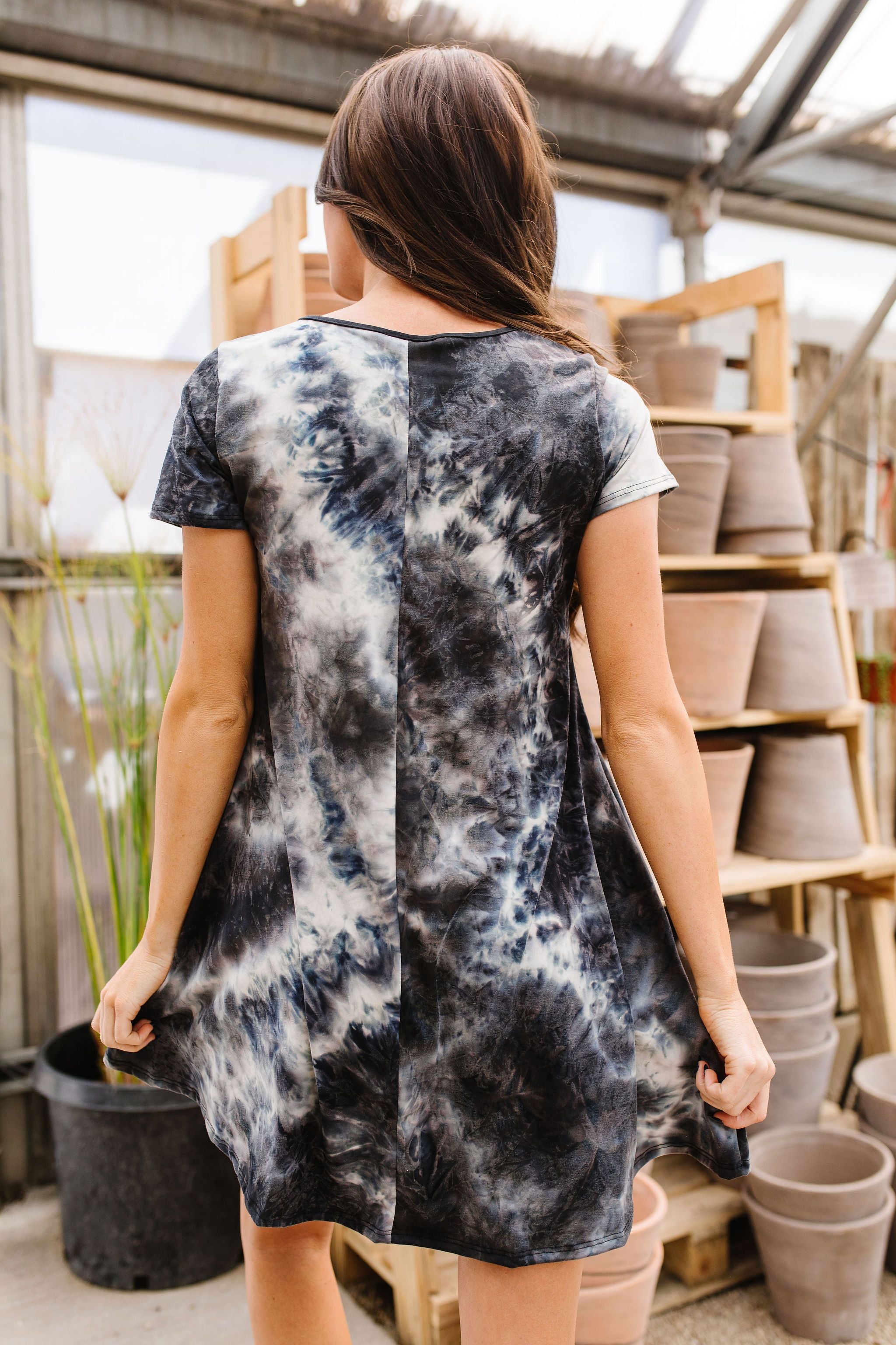 Black Sea Tie Dye T-Shirt Dress