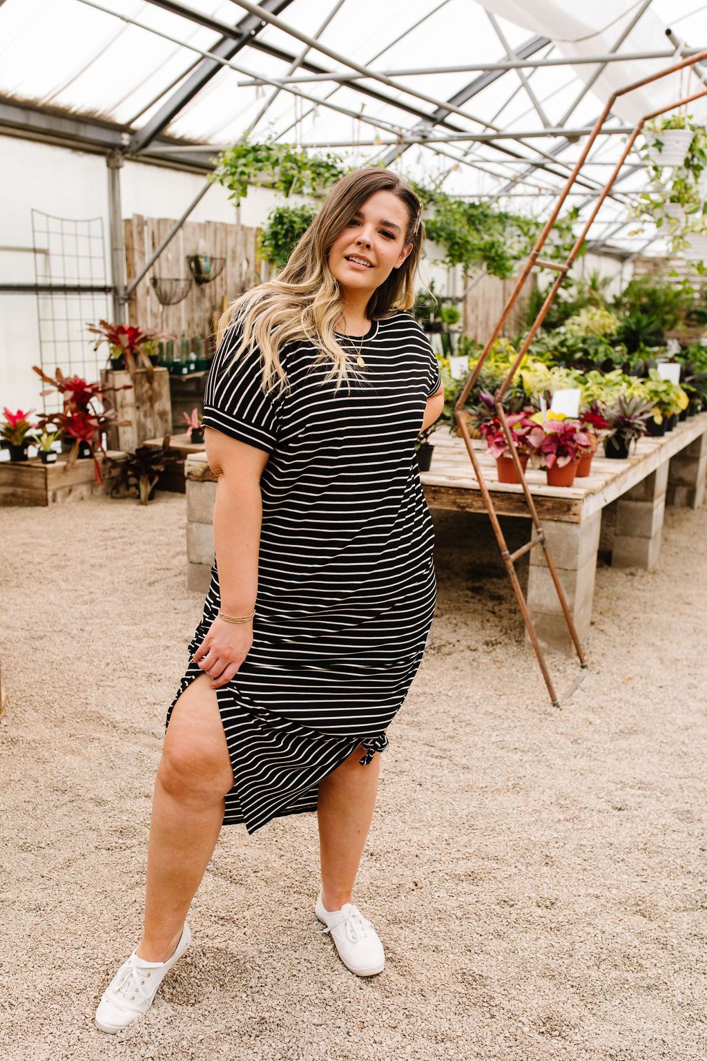 Black Stripes No Gripes Dress