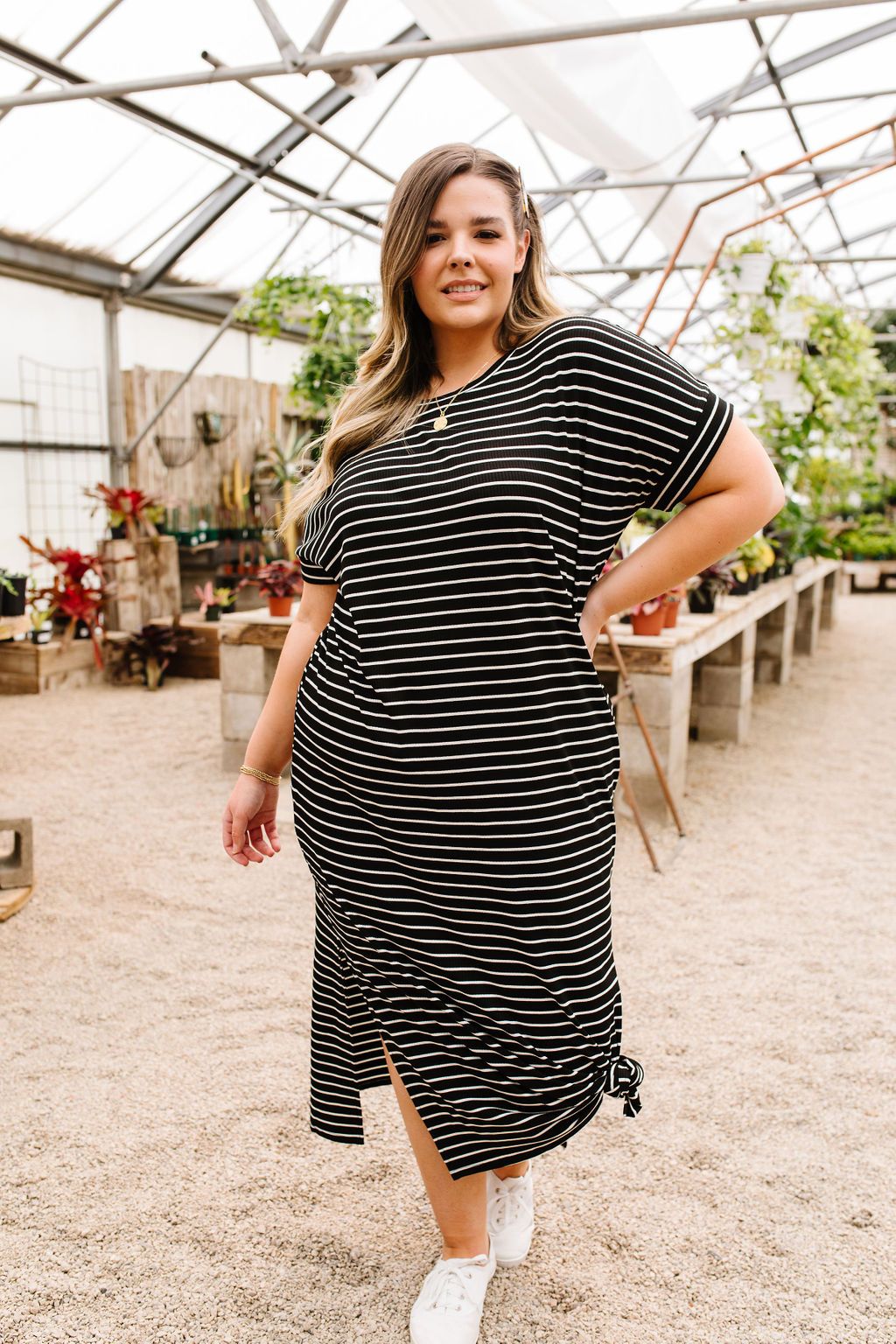 Black Stripes No Gripes Dress