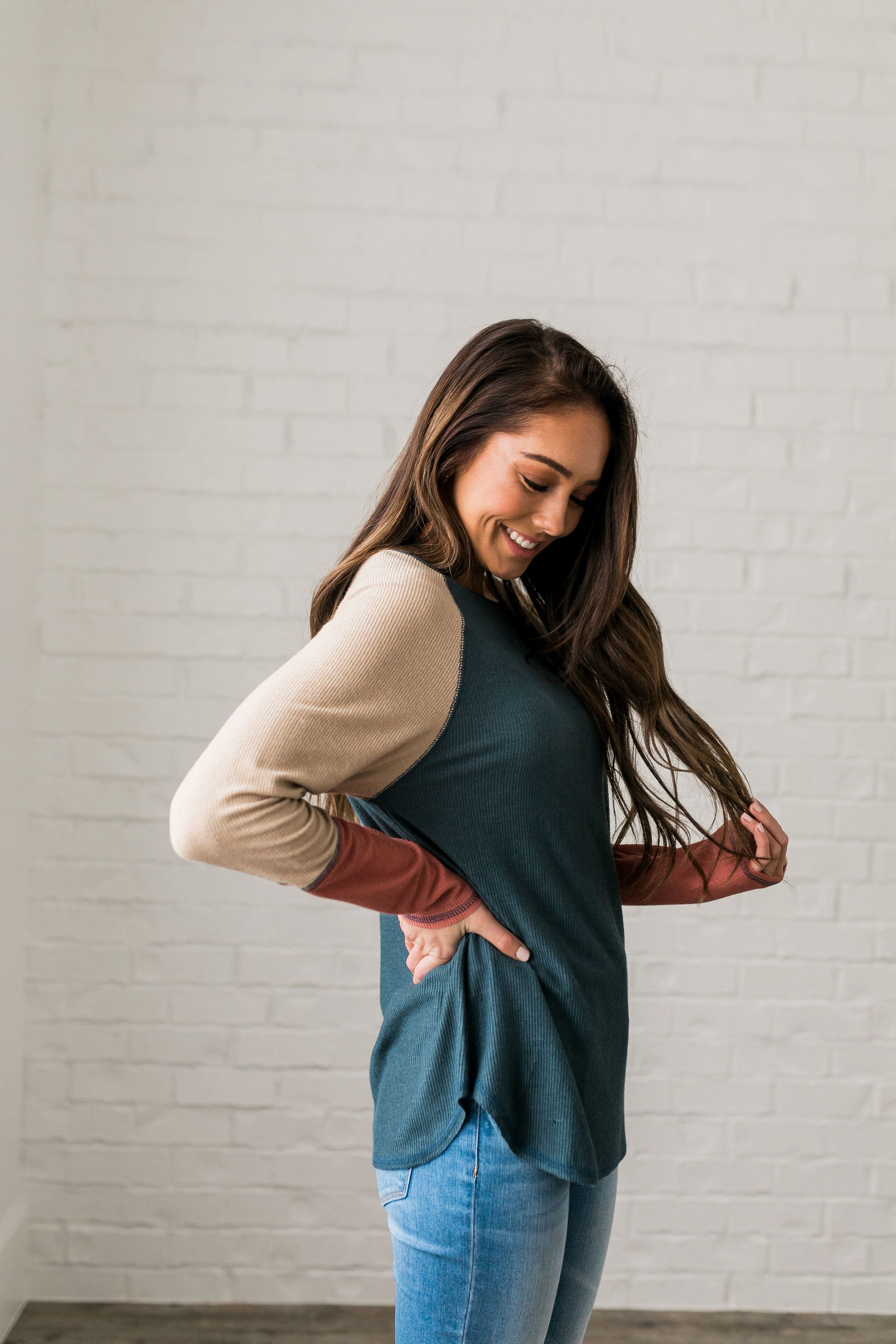 Blanca Color Block Raglan Tee