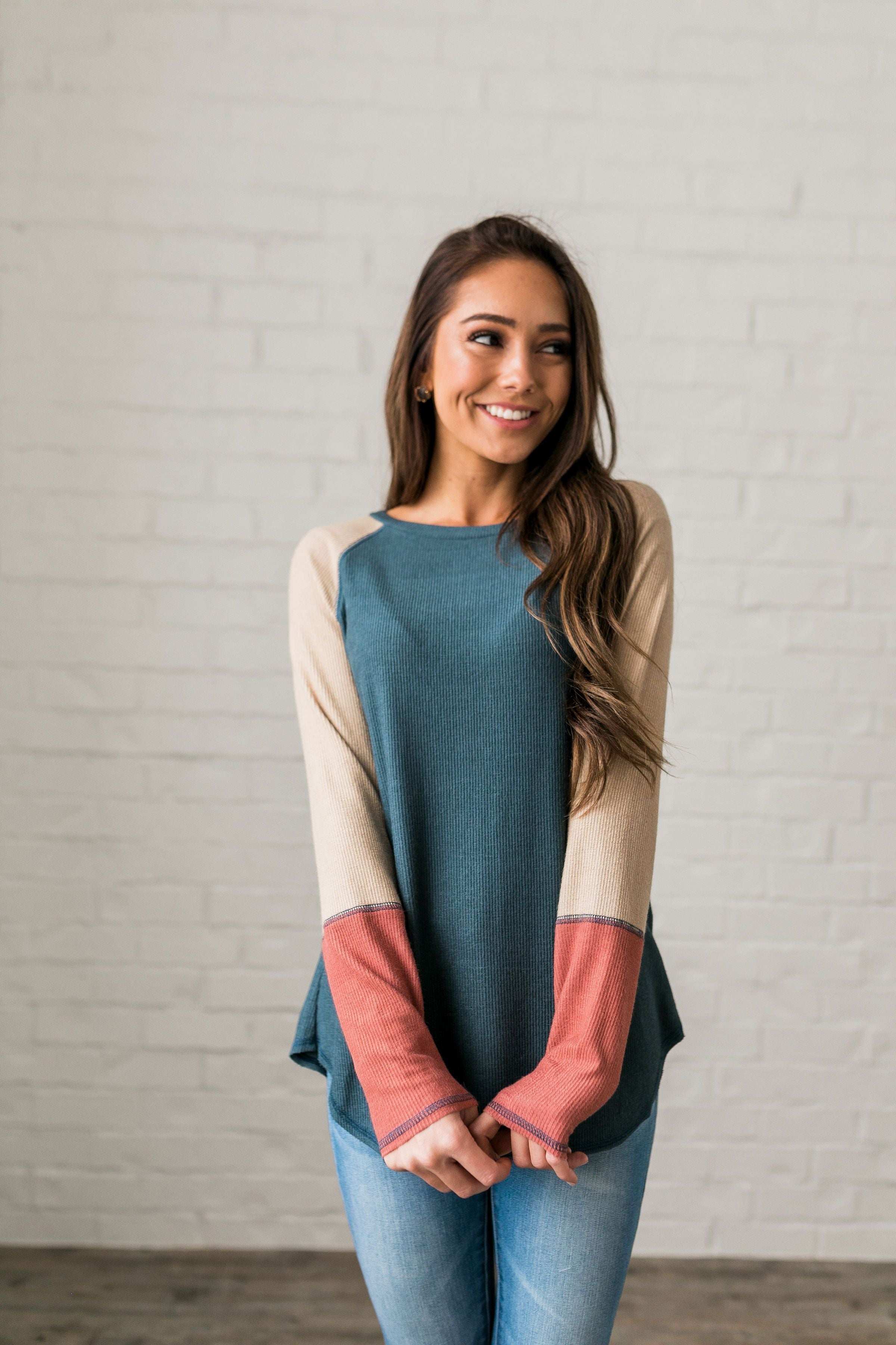 Blanca Color Block Raglan Tee