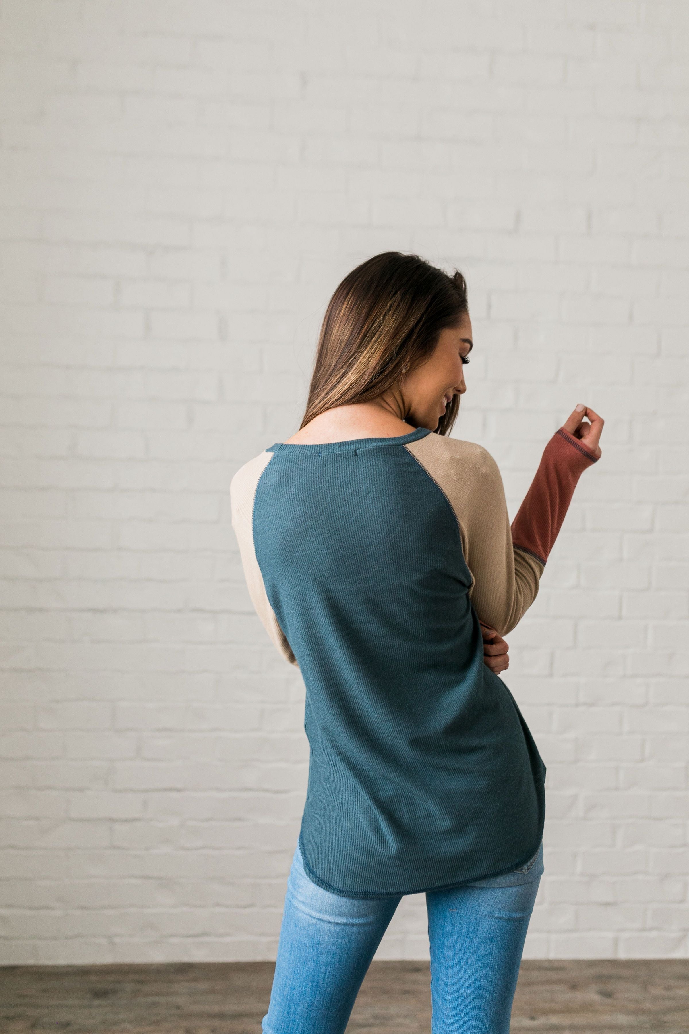 Blanca Color Block Raglan Tee