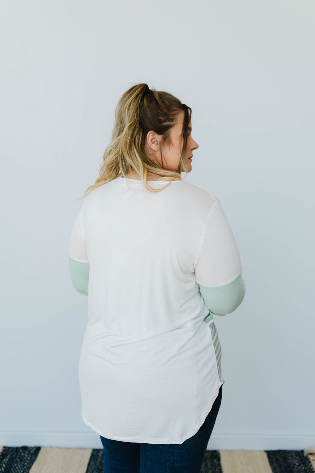 Block Talk Top In Sage