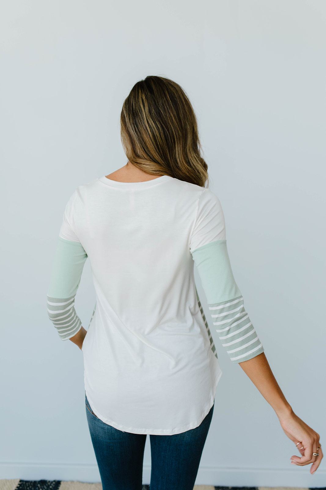 Block Talk Top In Sage