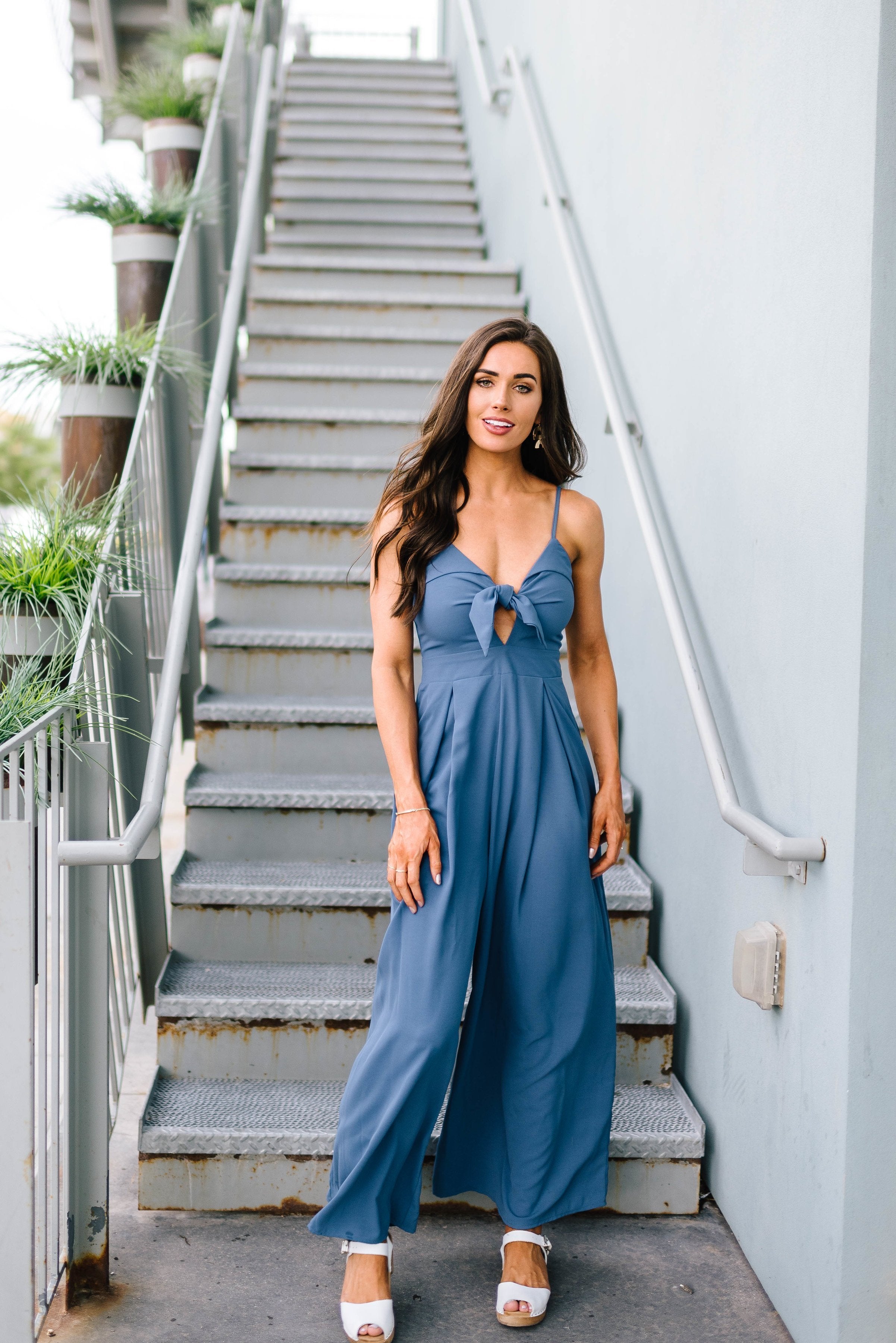 Blue Bow Jumpsuit