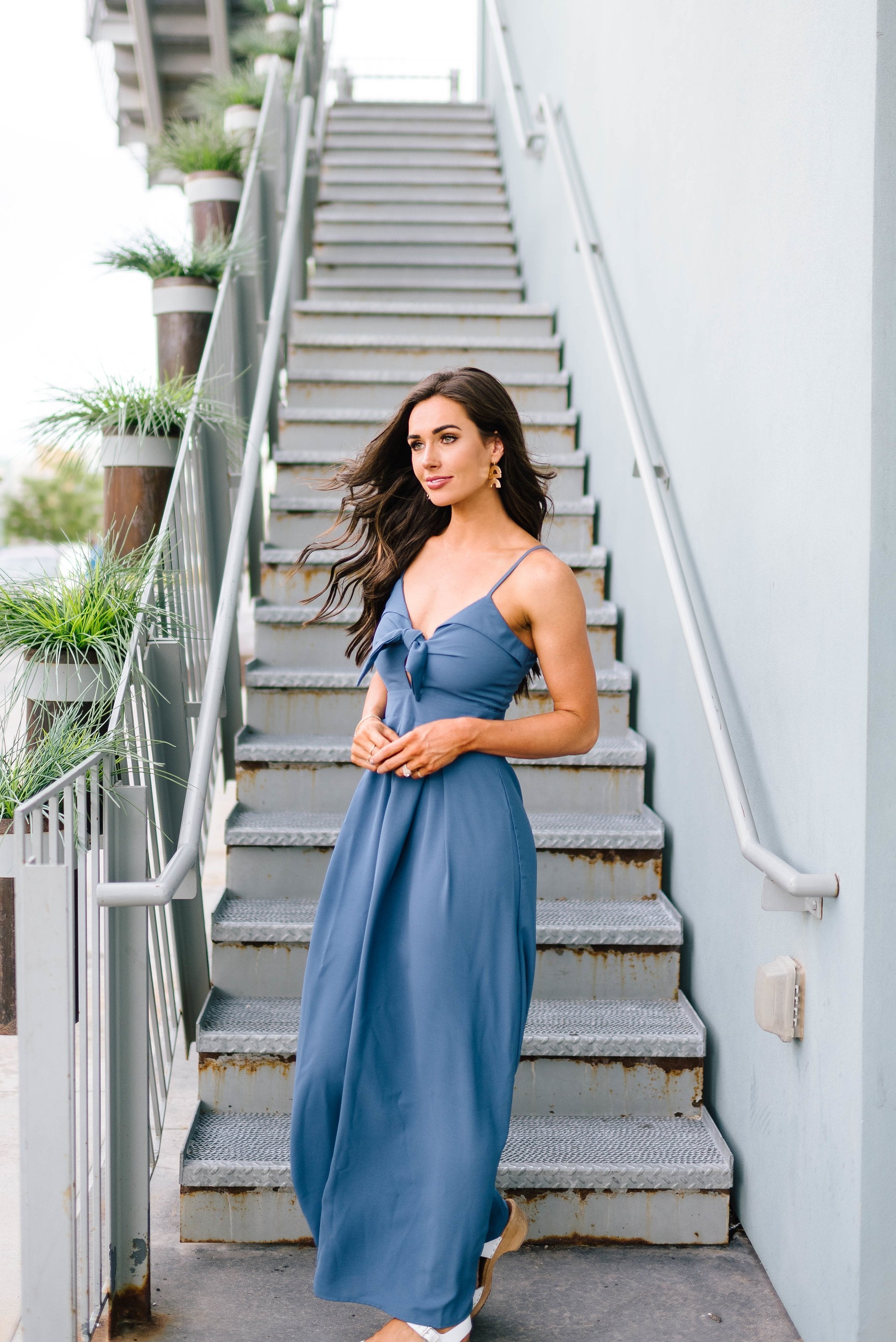 Blue Bow Jumpsuit