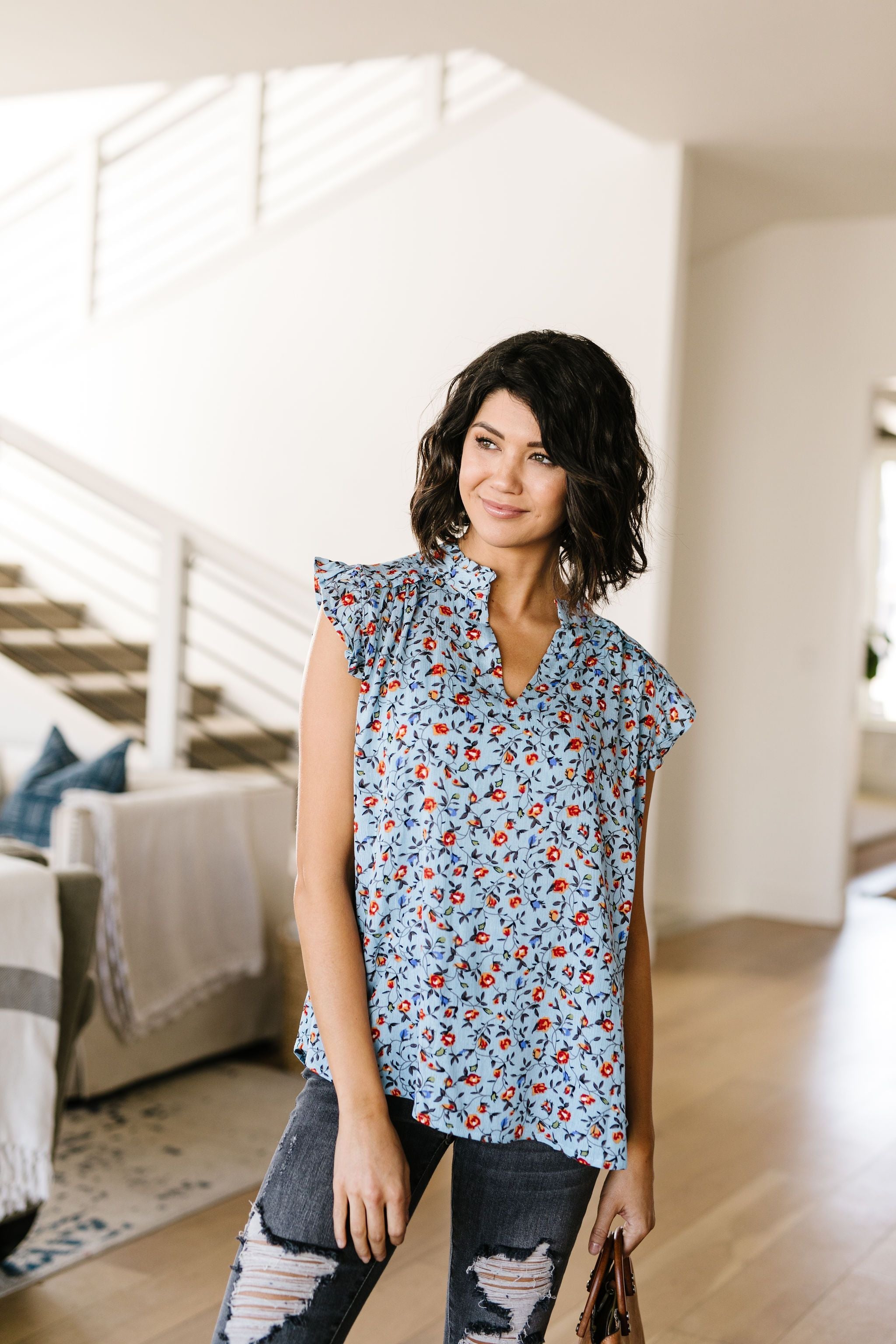 Blue Skies & Magnolias Blouse