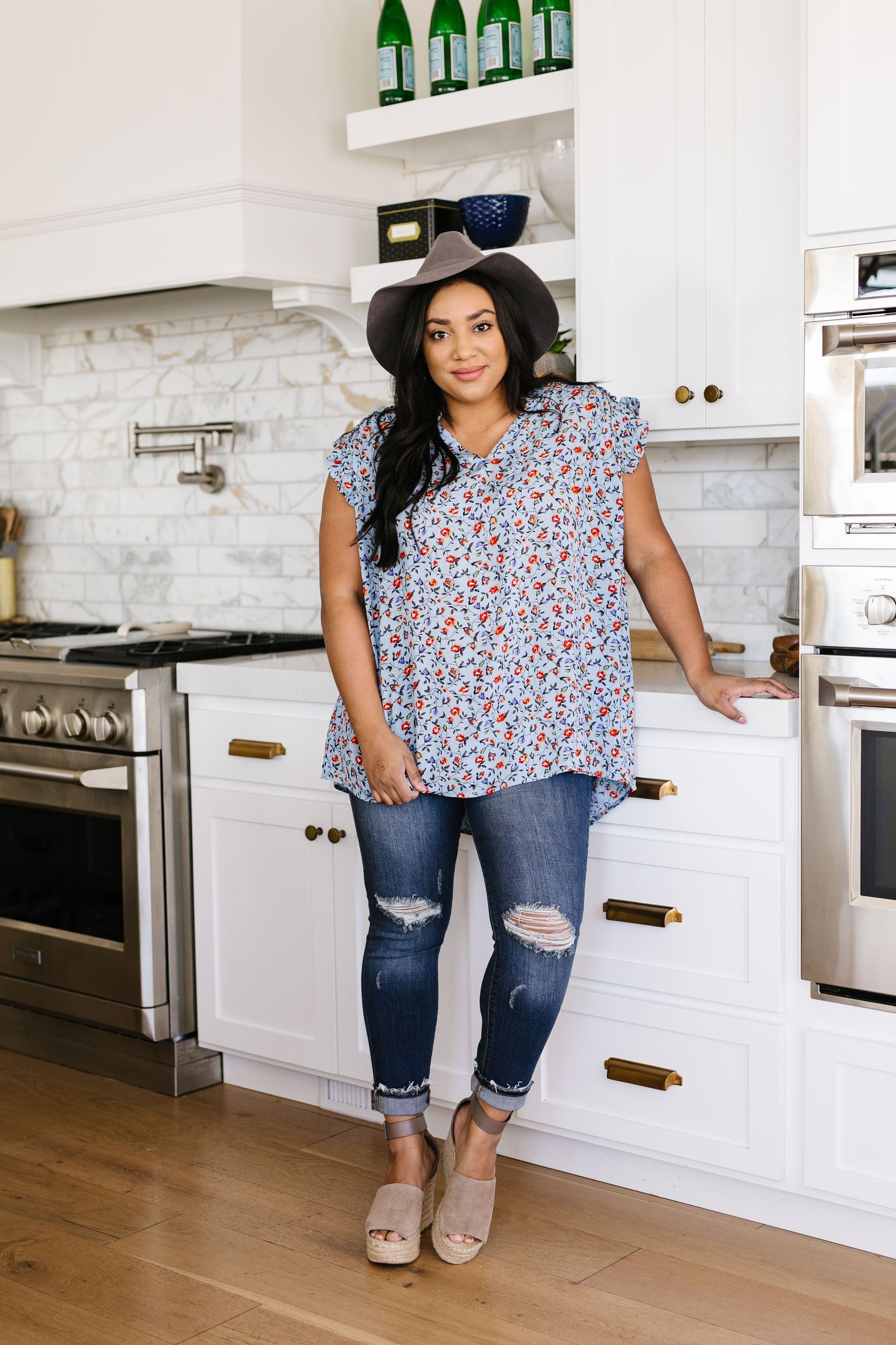 Blue Skies & Magnolias Blouse