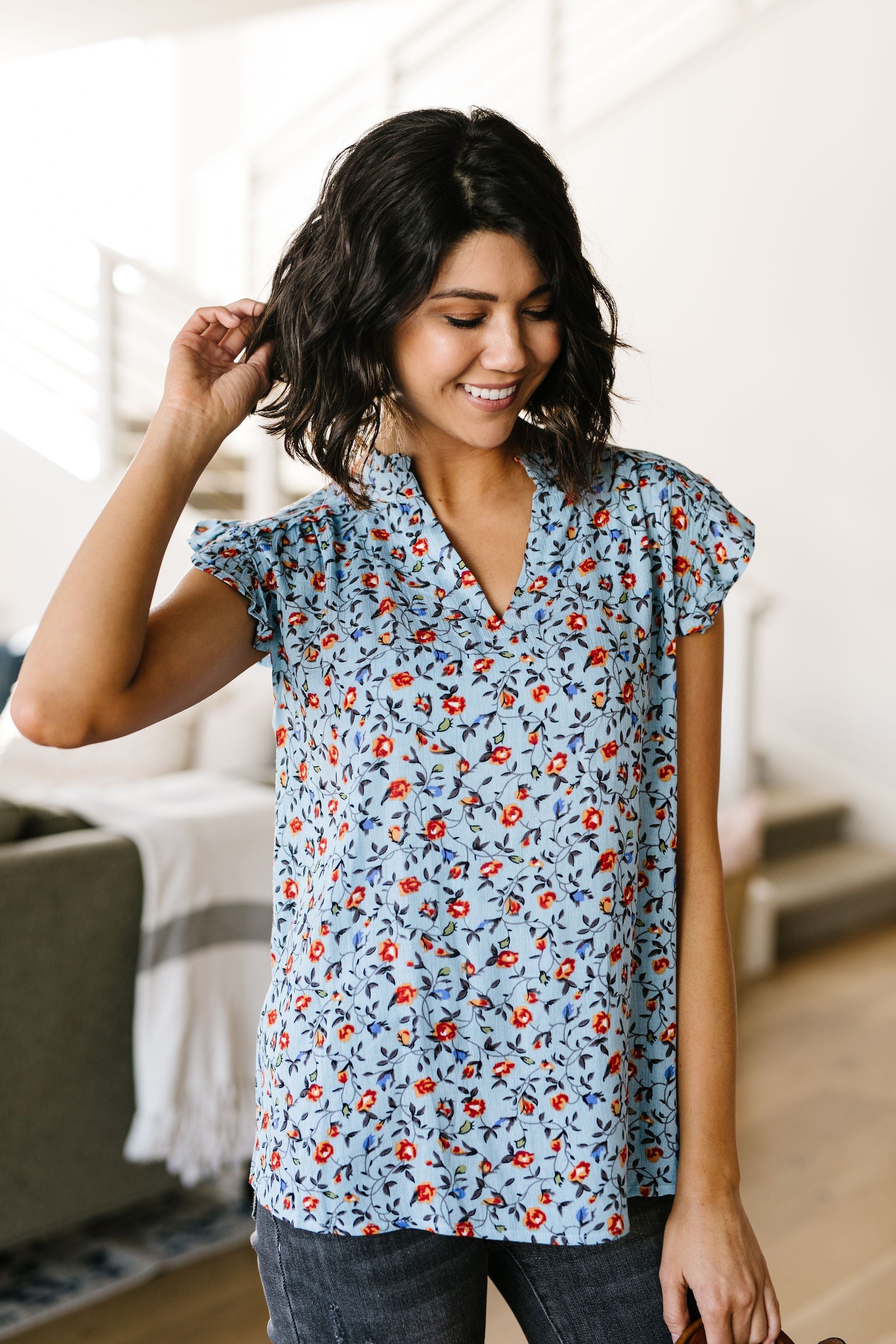 Blue Skies & Magnolias Blouse
