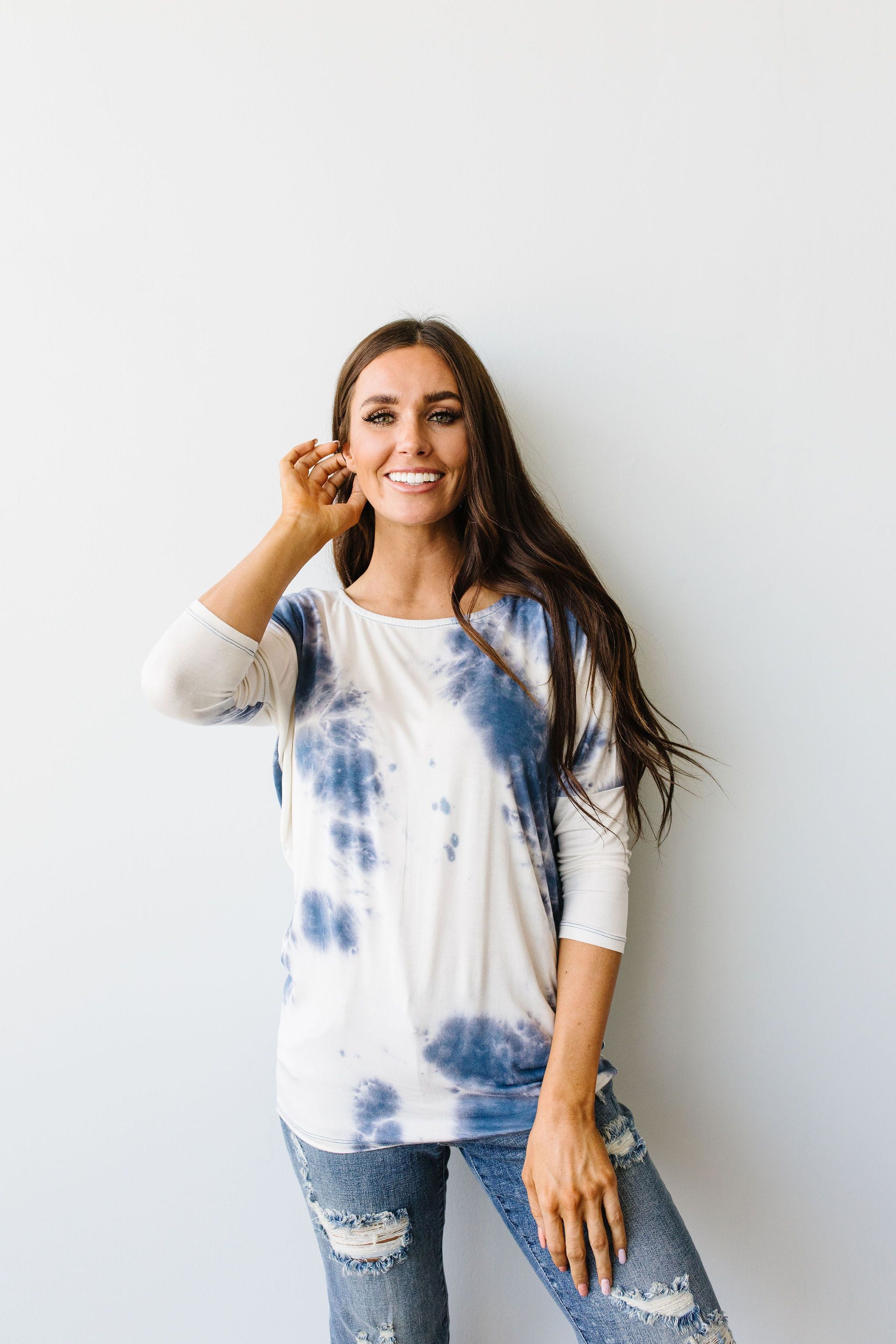 Blueberries & Cream Tie Dye Top