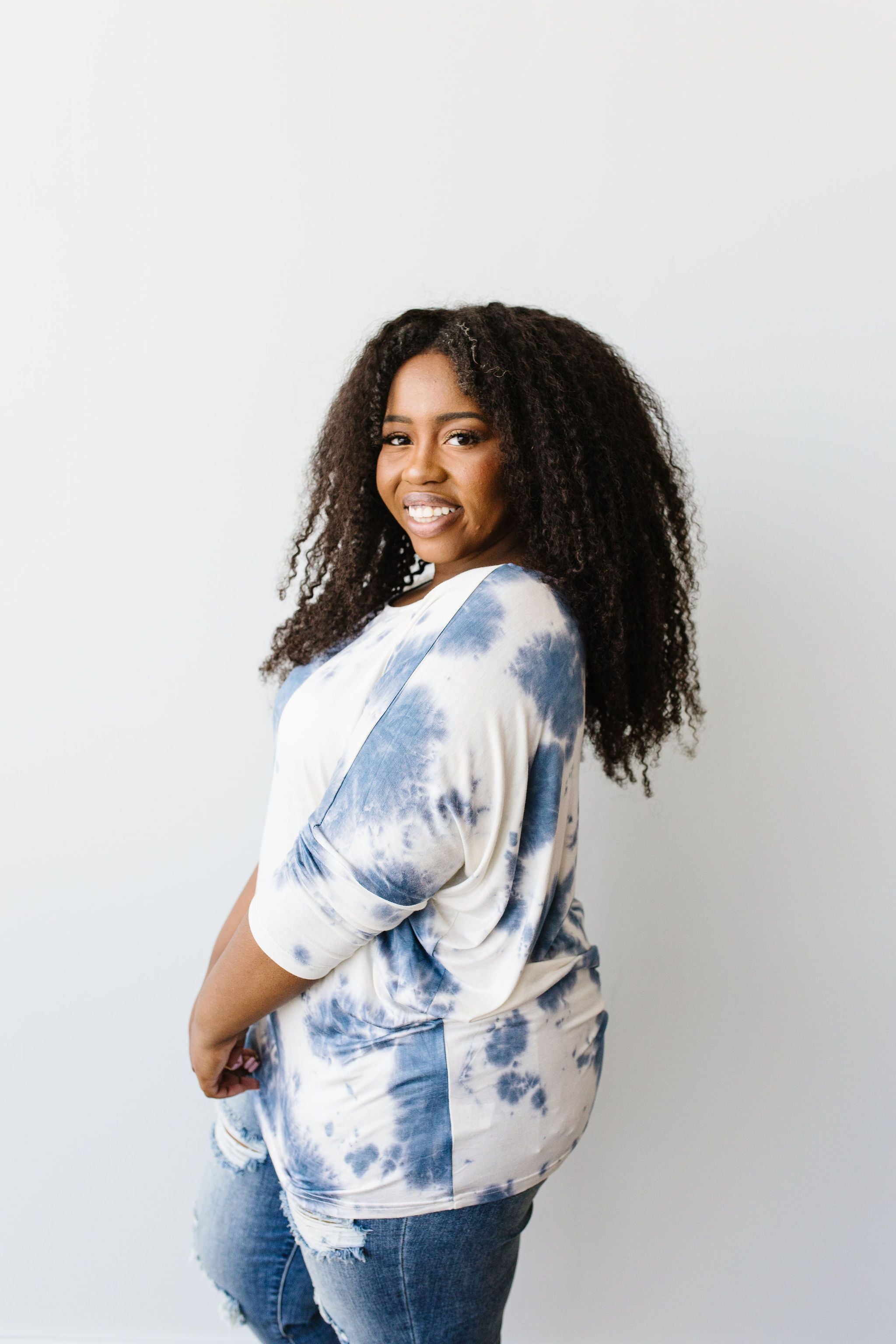 Blueberries & Cream Tie Dye Top