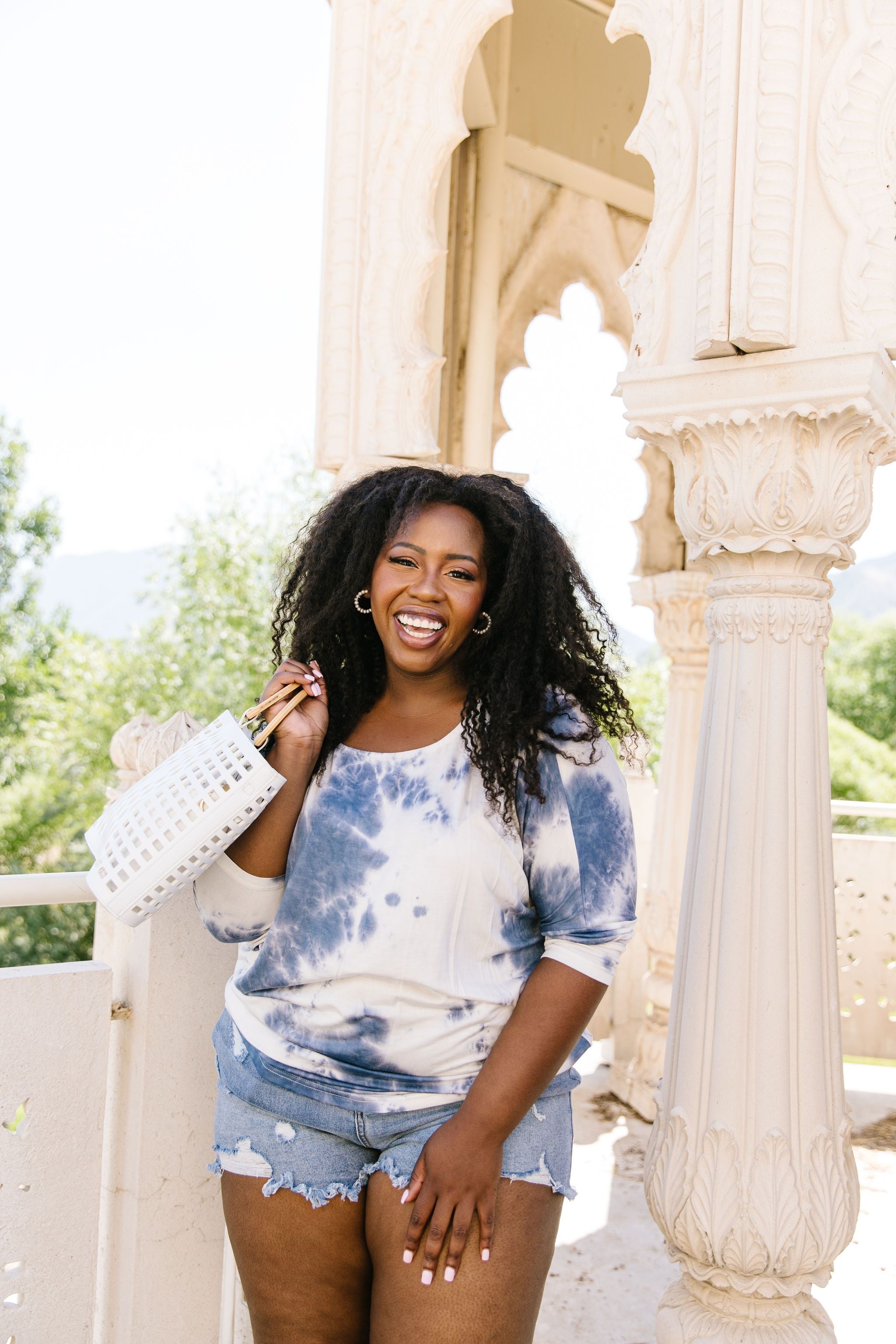 Blueberries & Cream Tie Dye Top