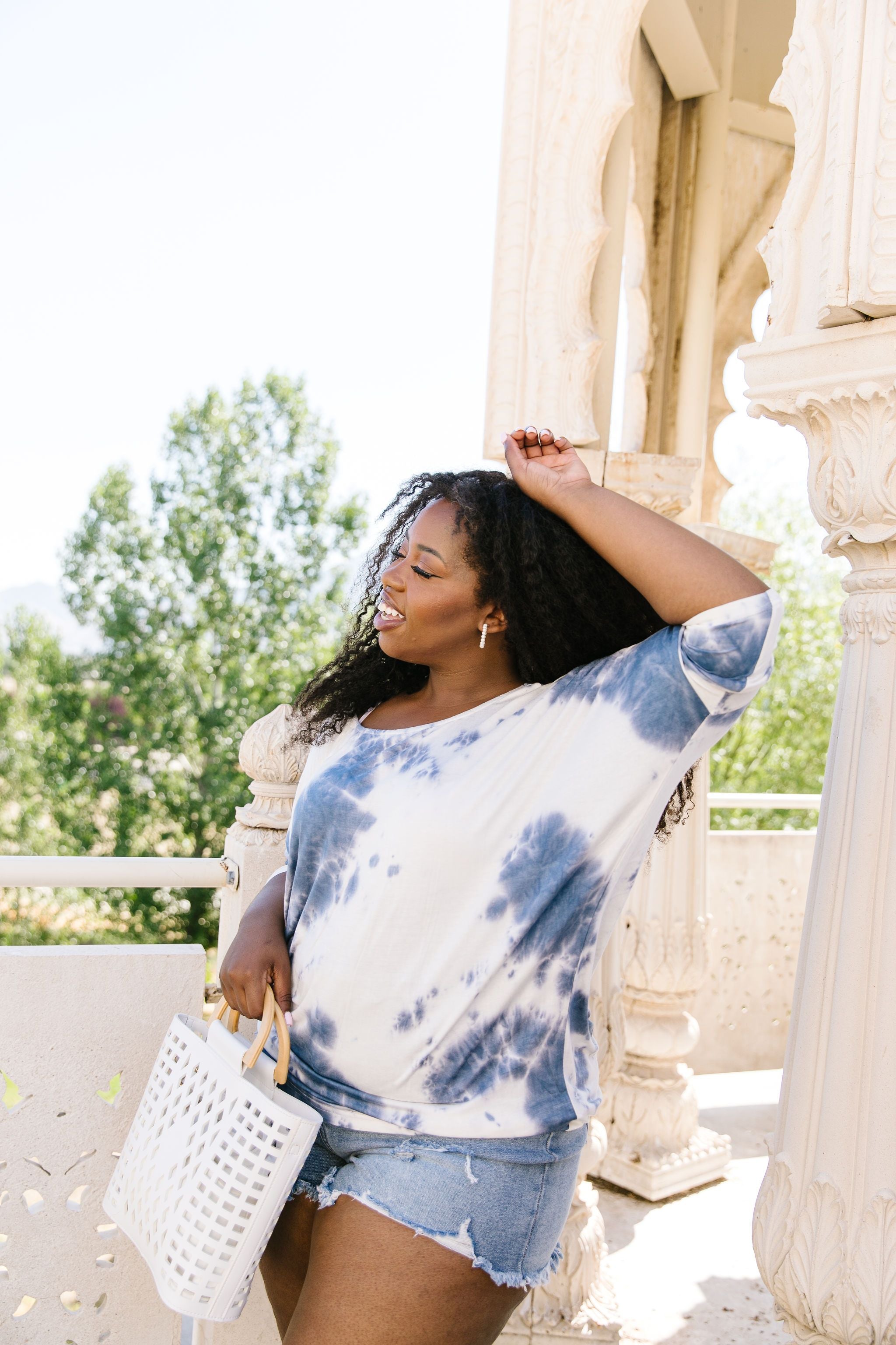 Blueberries & Cream Tie Dye Top
