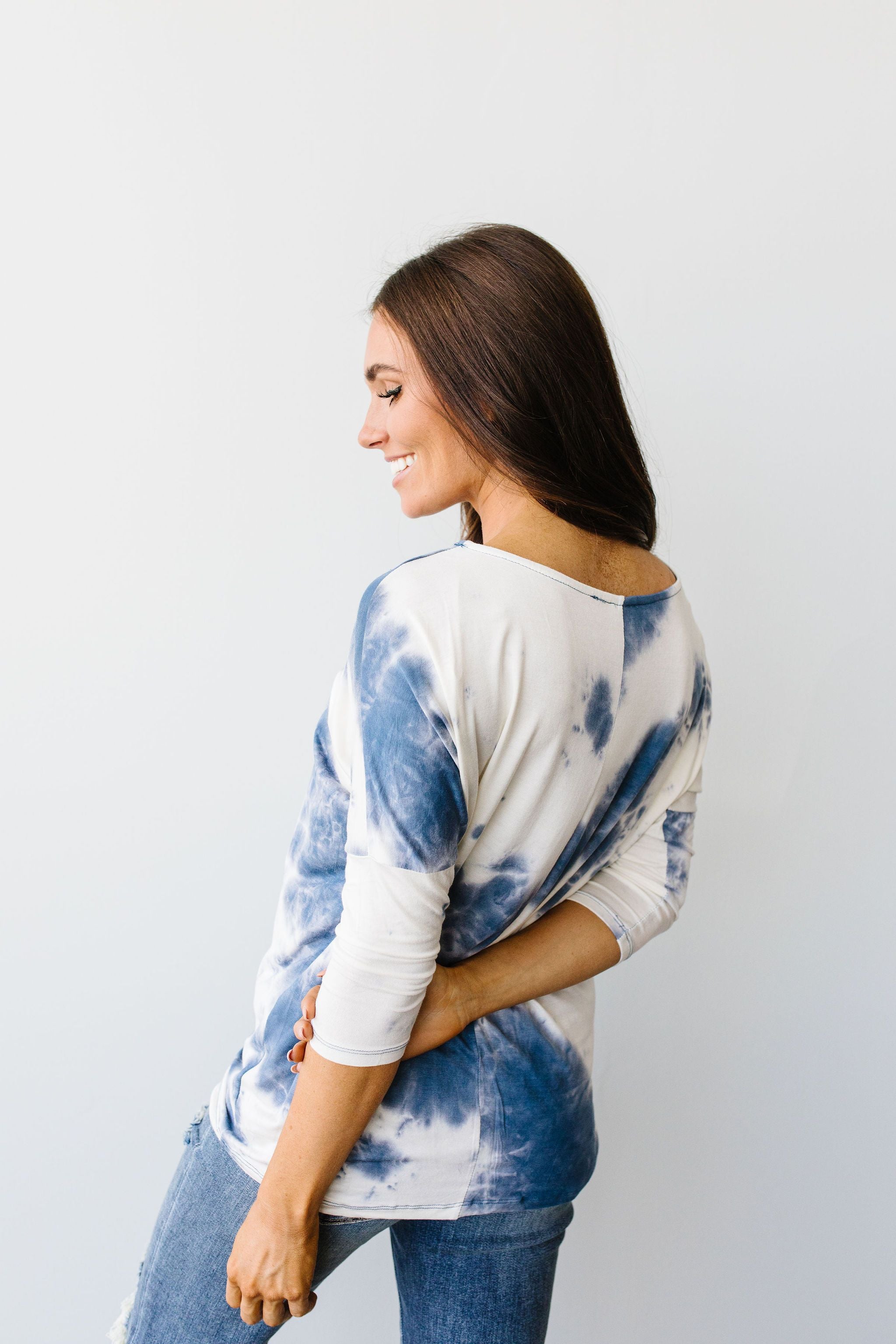 Blueberries & Cream Tie Dye Top