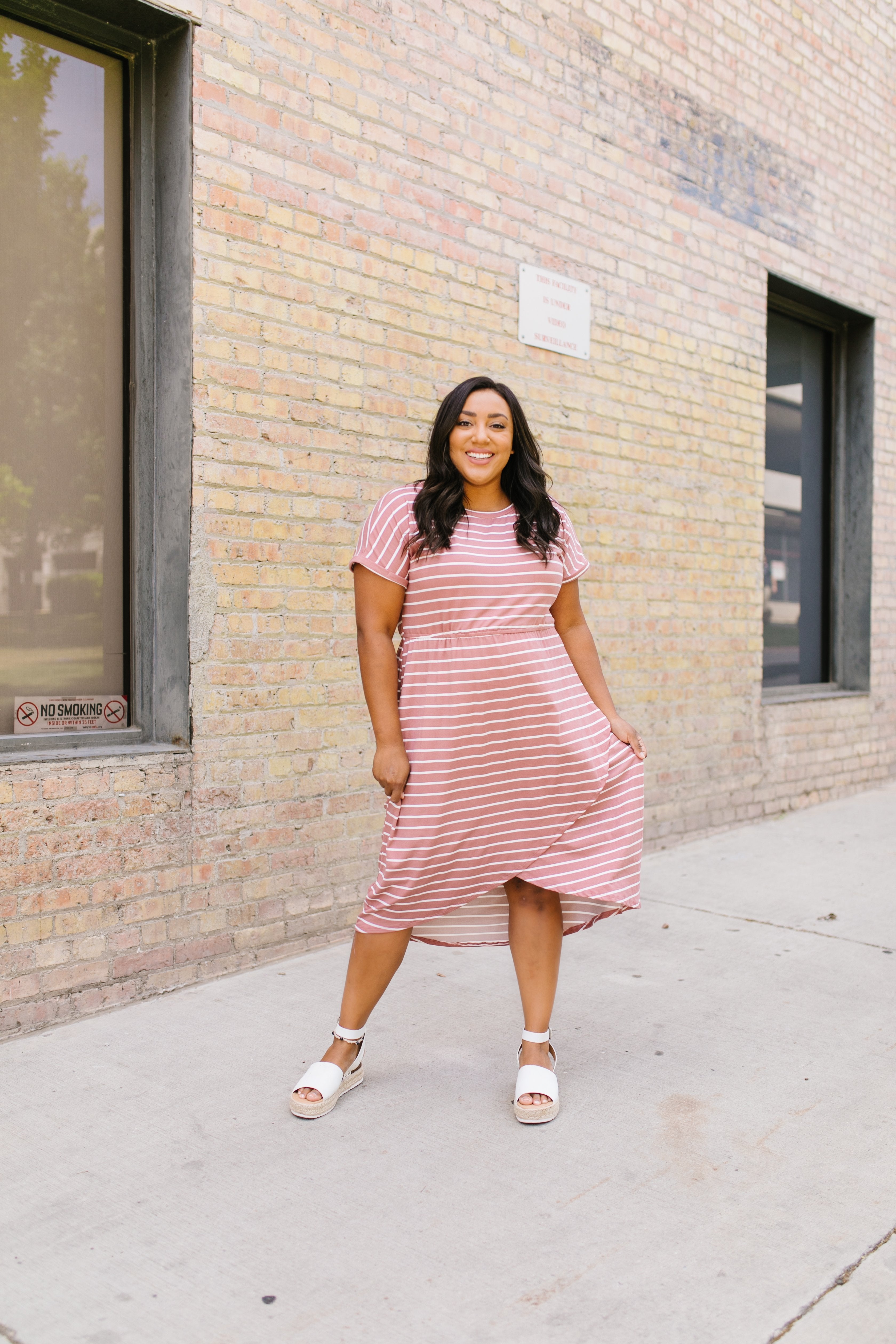 Born To Fashion Dress Mauve + Ivory