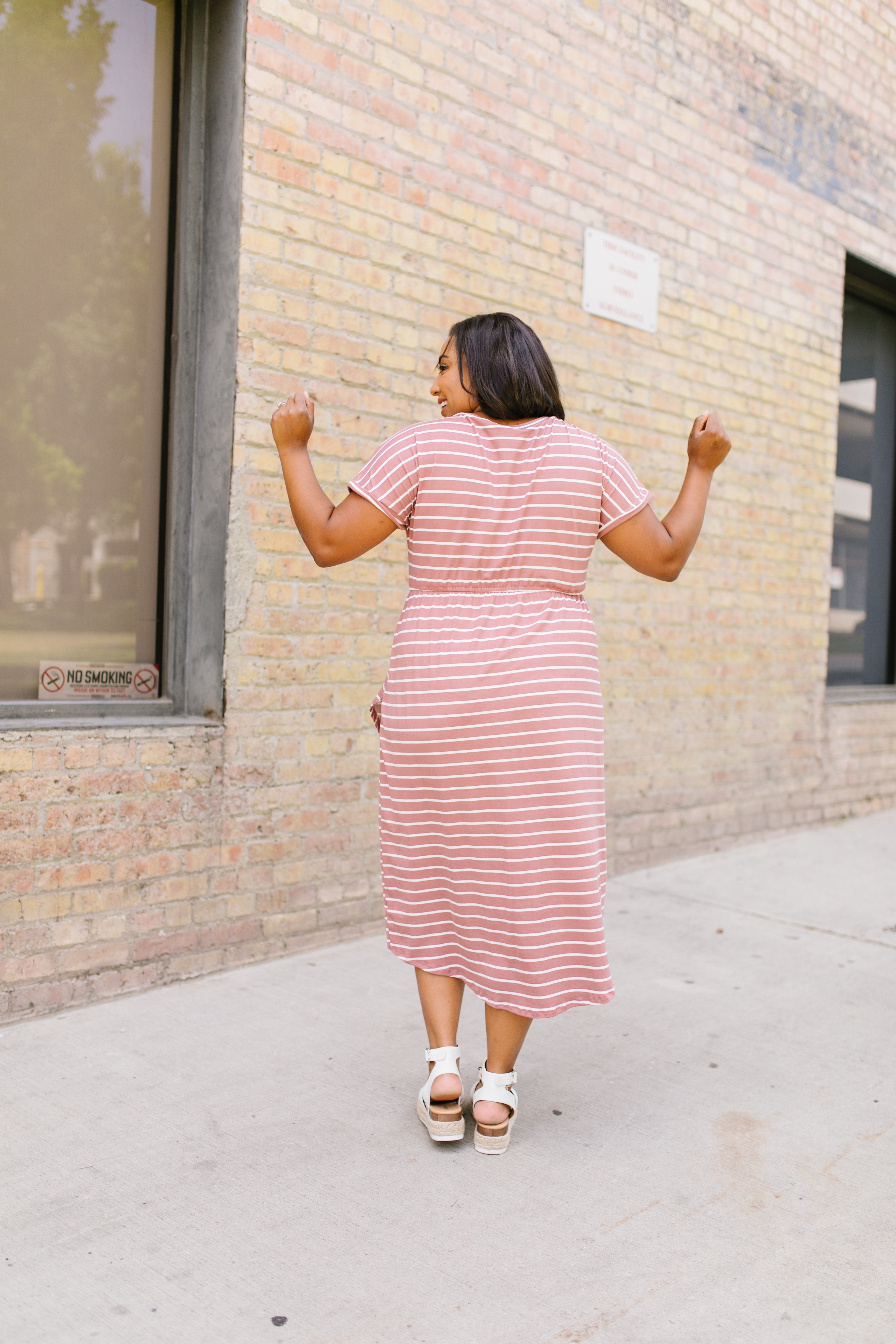 Born To Fashion Dress Mauve + Ivory