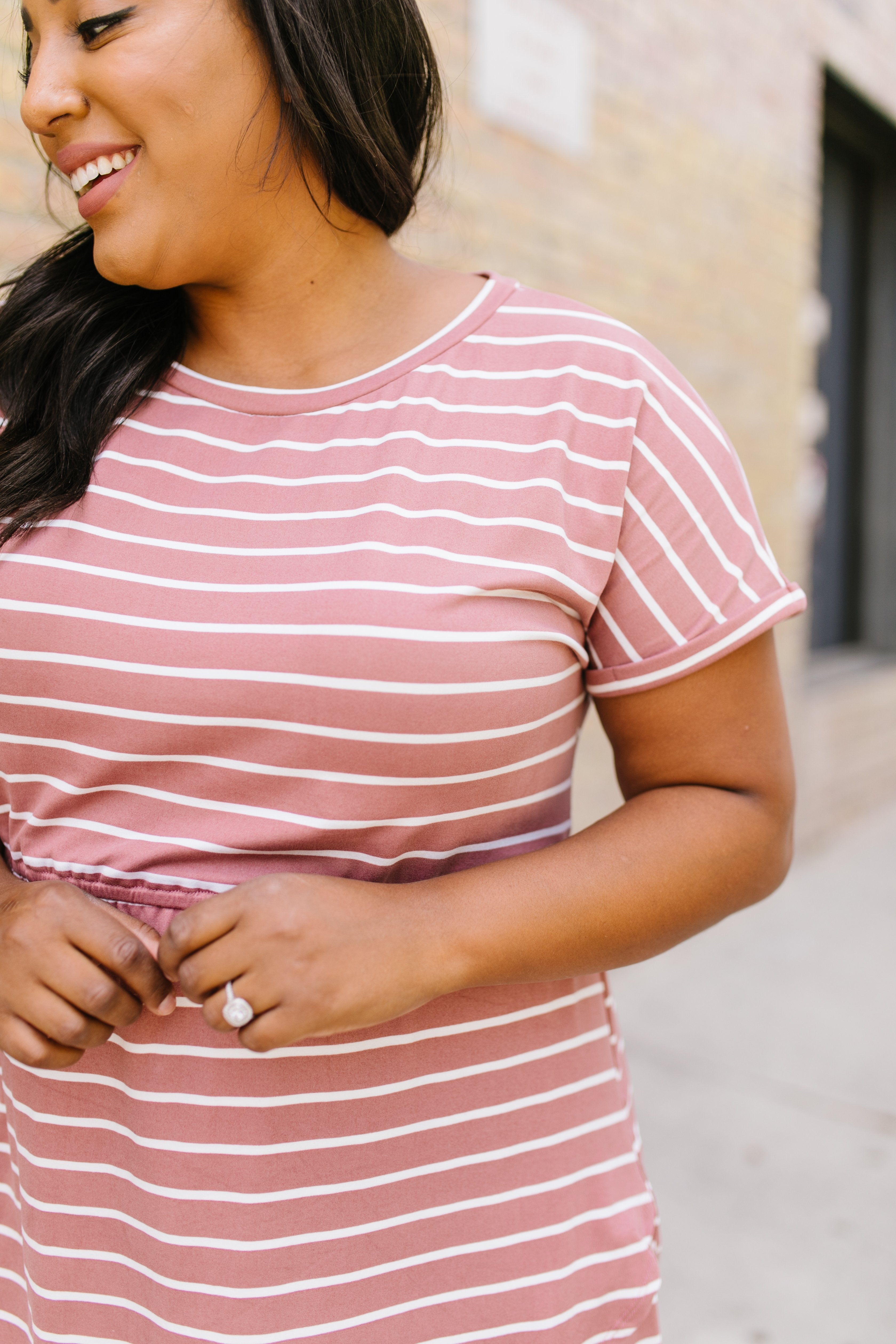 Born To Fashion Dress Mauve + Ivory
