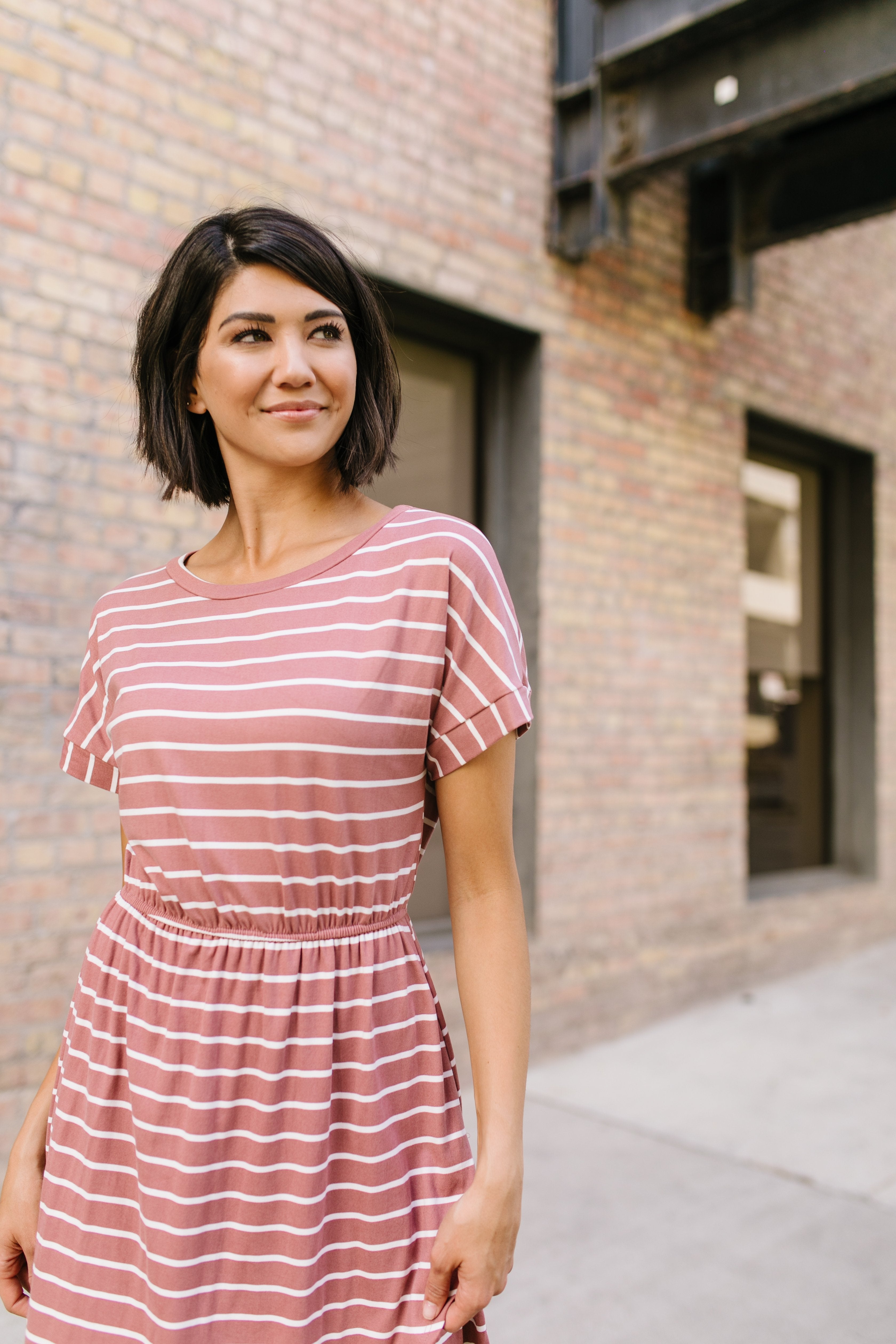 Born To Fashion Dress Mauve + Ivory