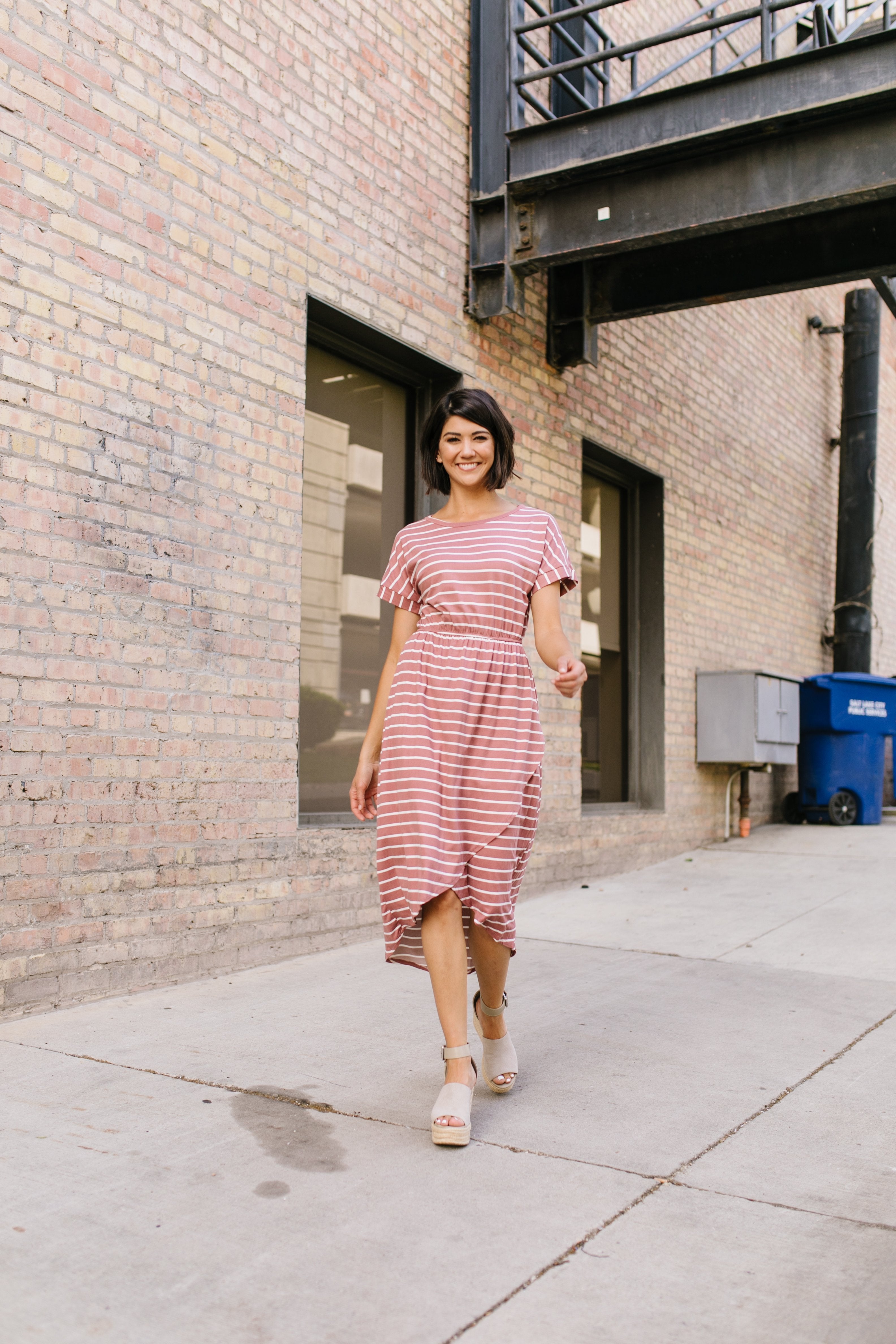 Born To Fashion Dress Mauve + Ivory