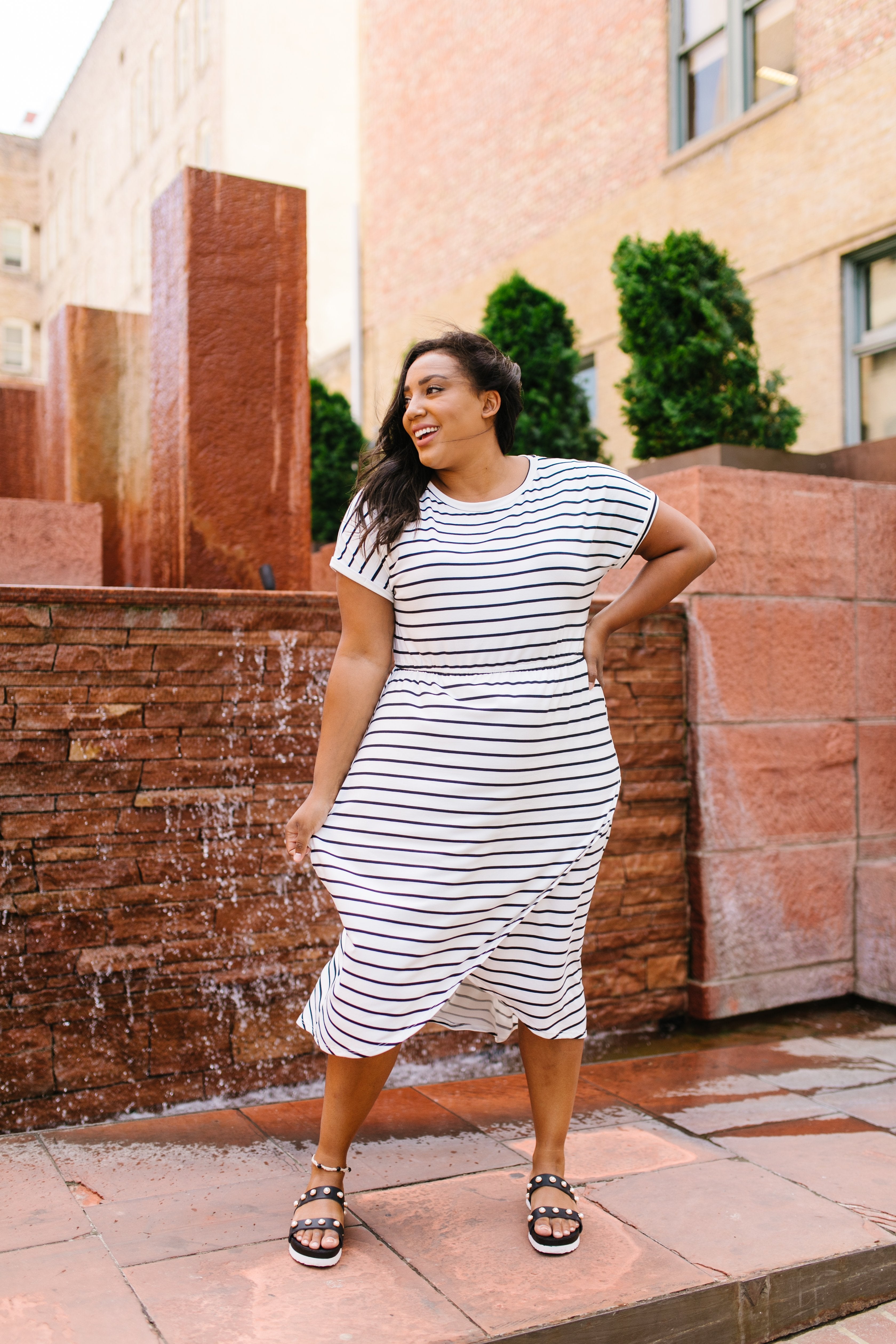 Born To Fashion Dress Ivory + Black