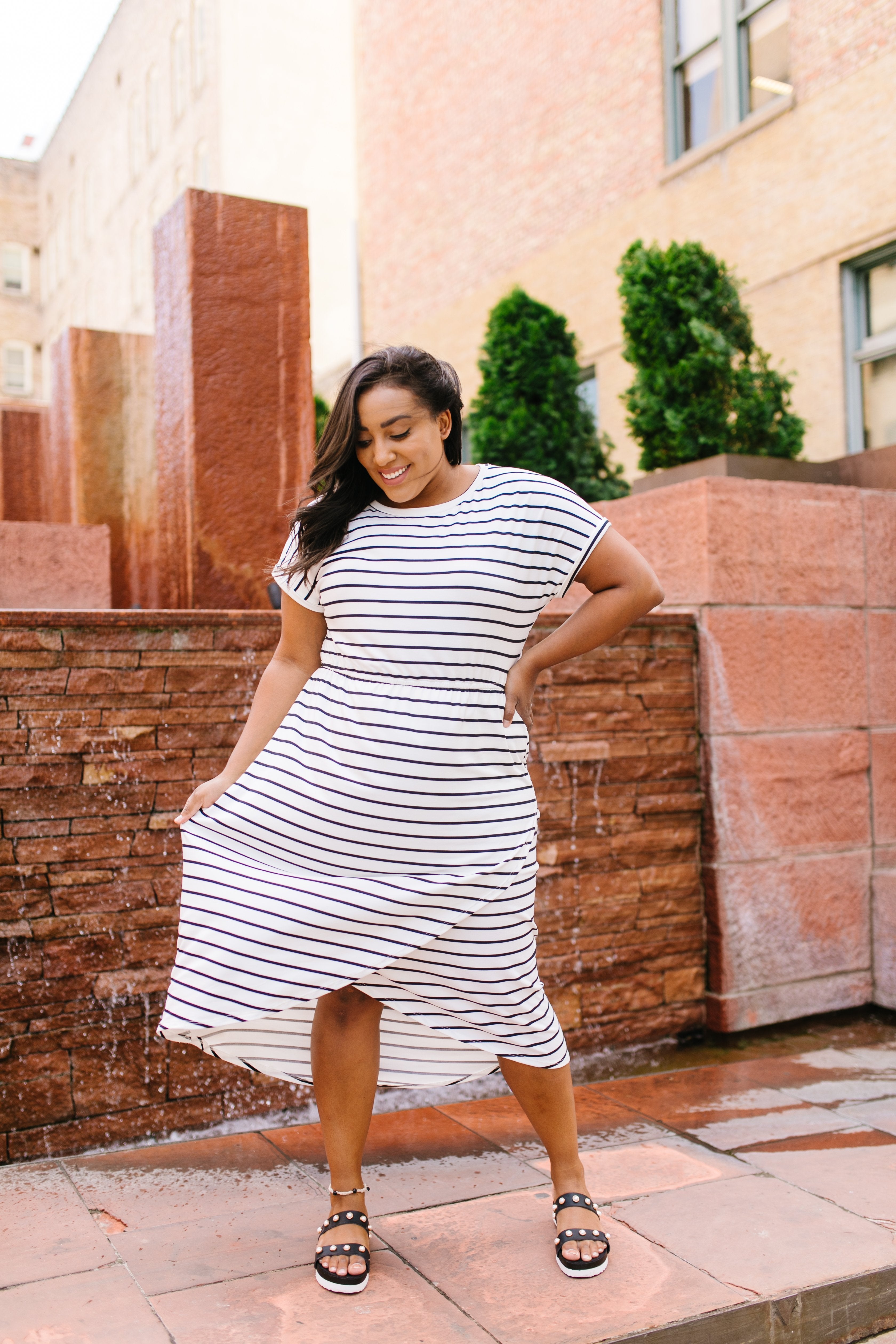 Born To Fashion Dress Ivory + Black