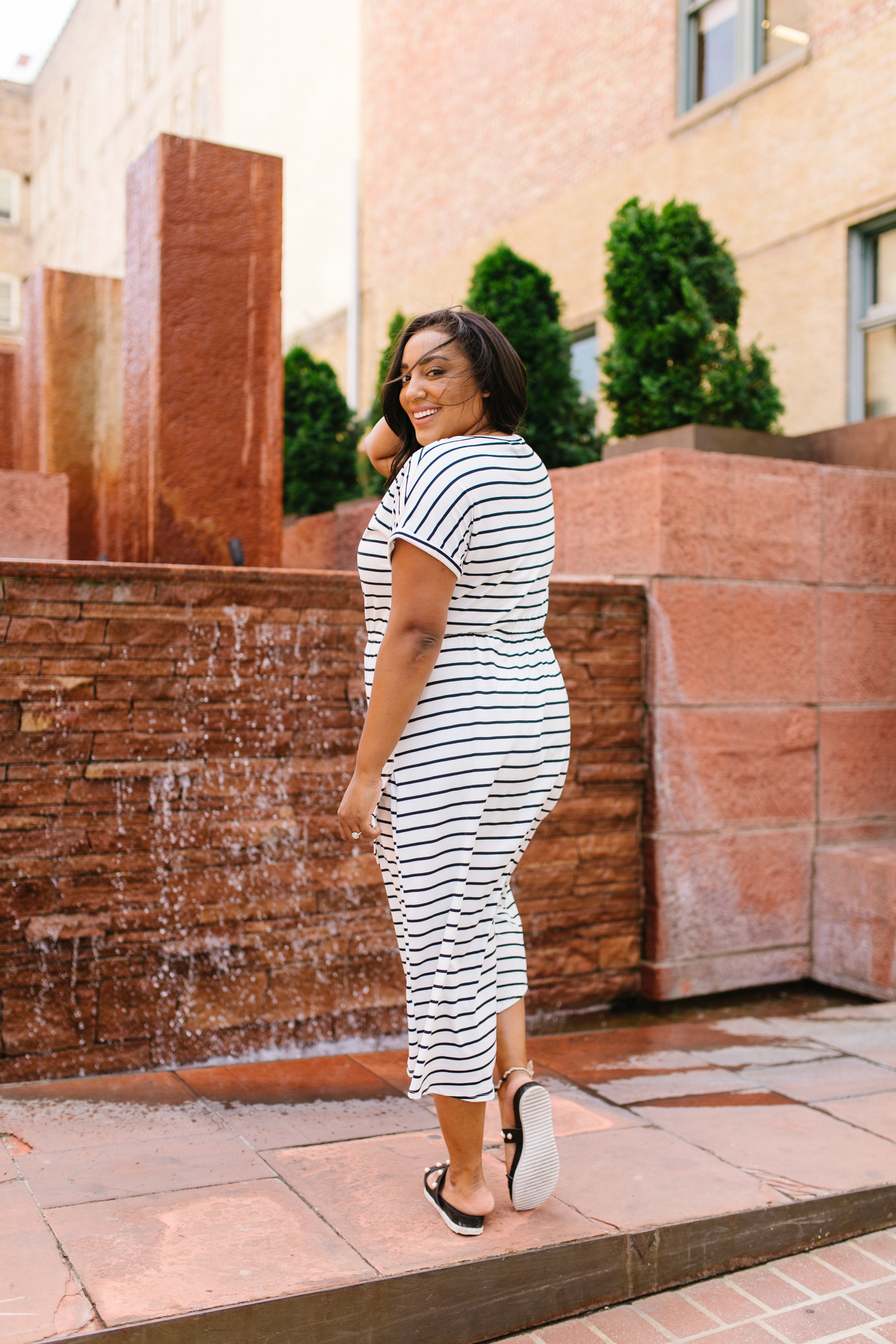 Born To Fashion Dress Ivory + Black