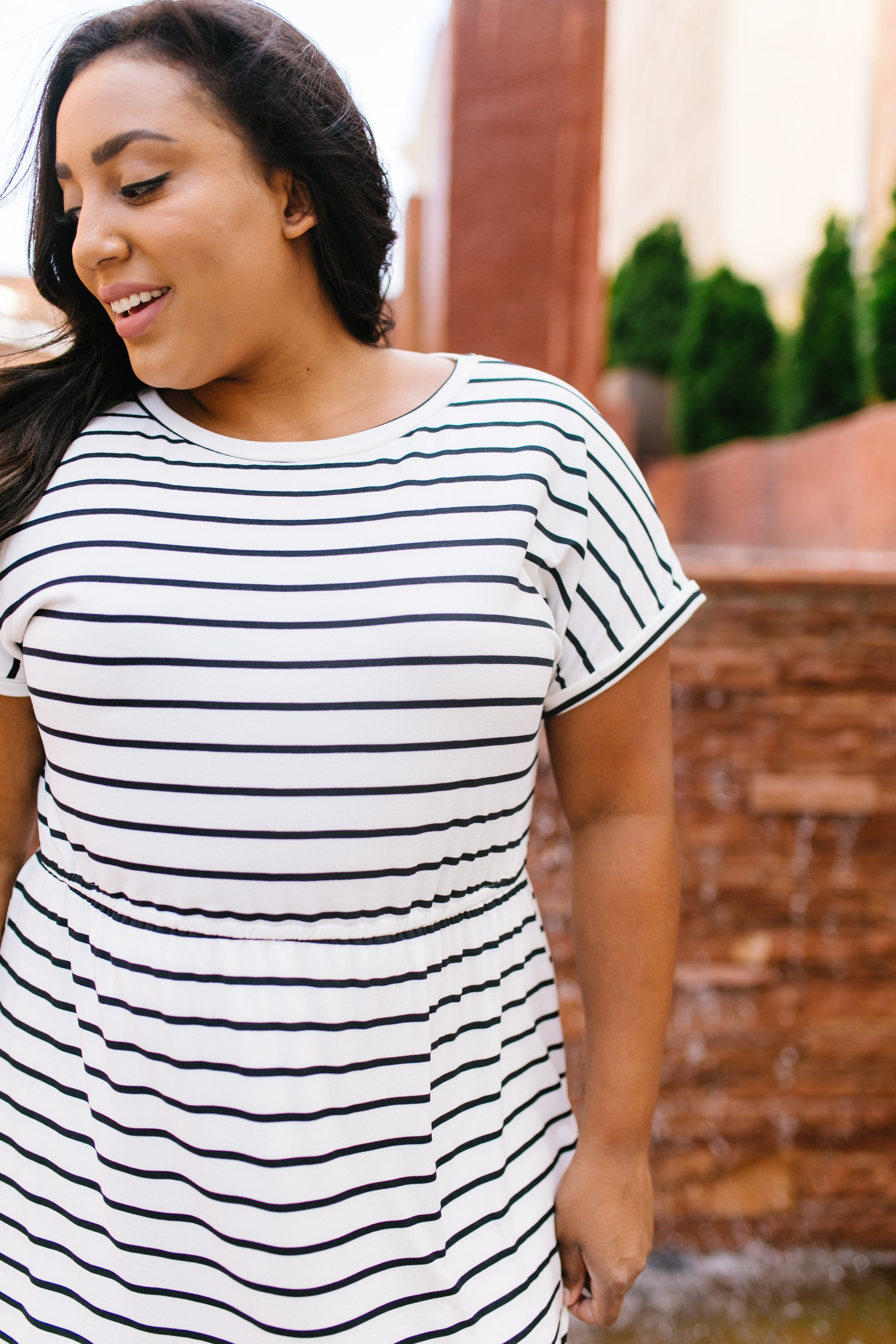 Born To Fashion Dress Ivory + Black