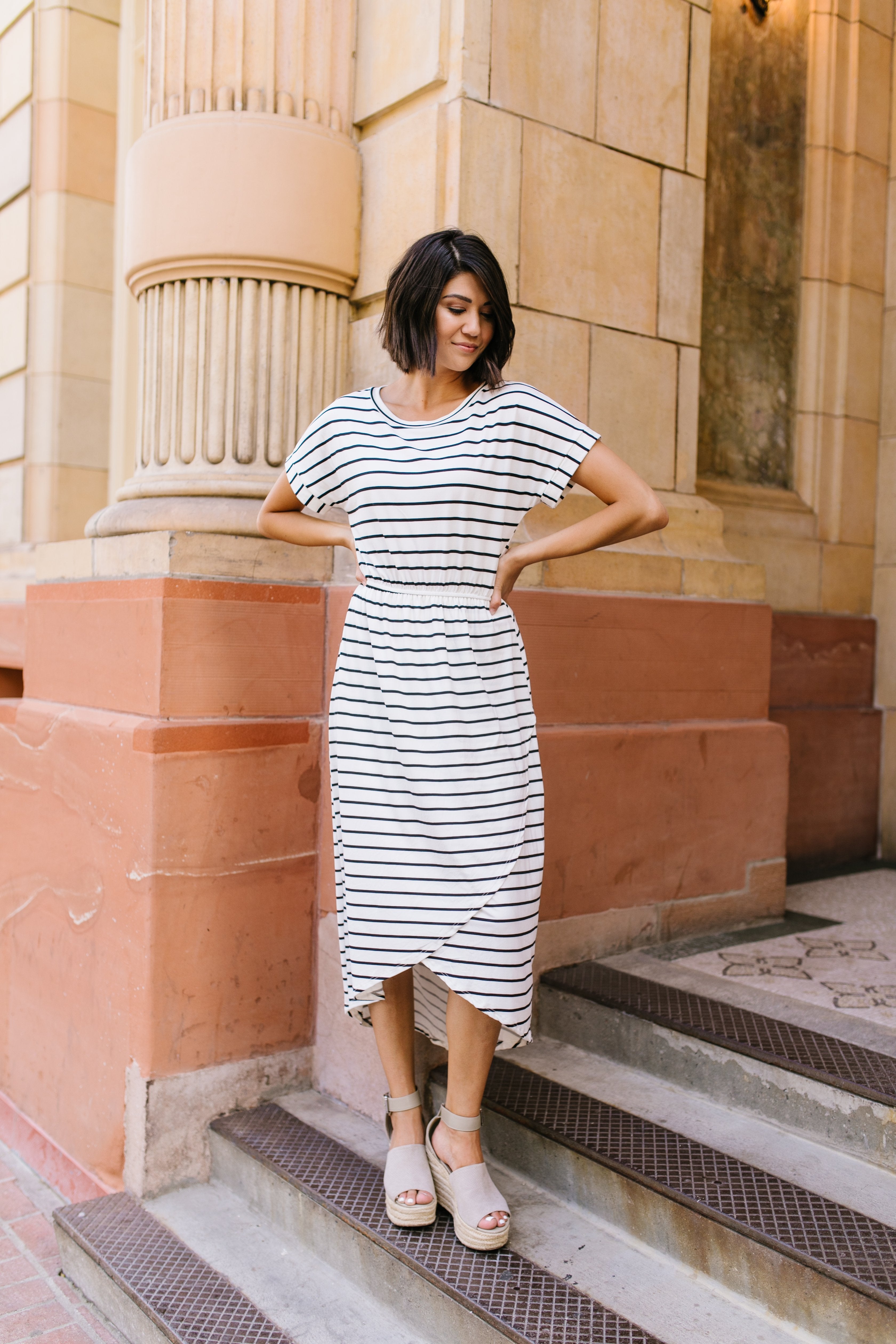 Born To Fashion Dress Ivory + Black