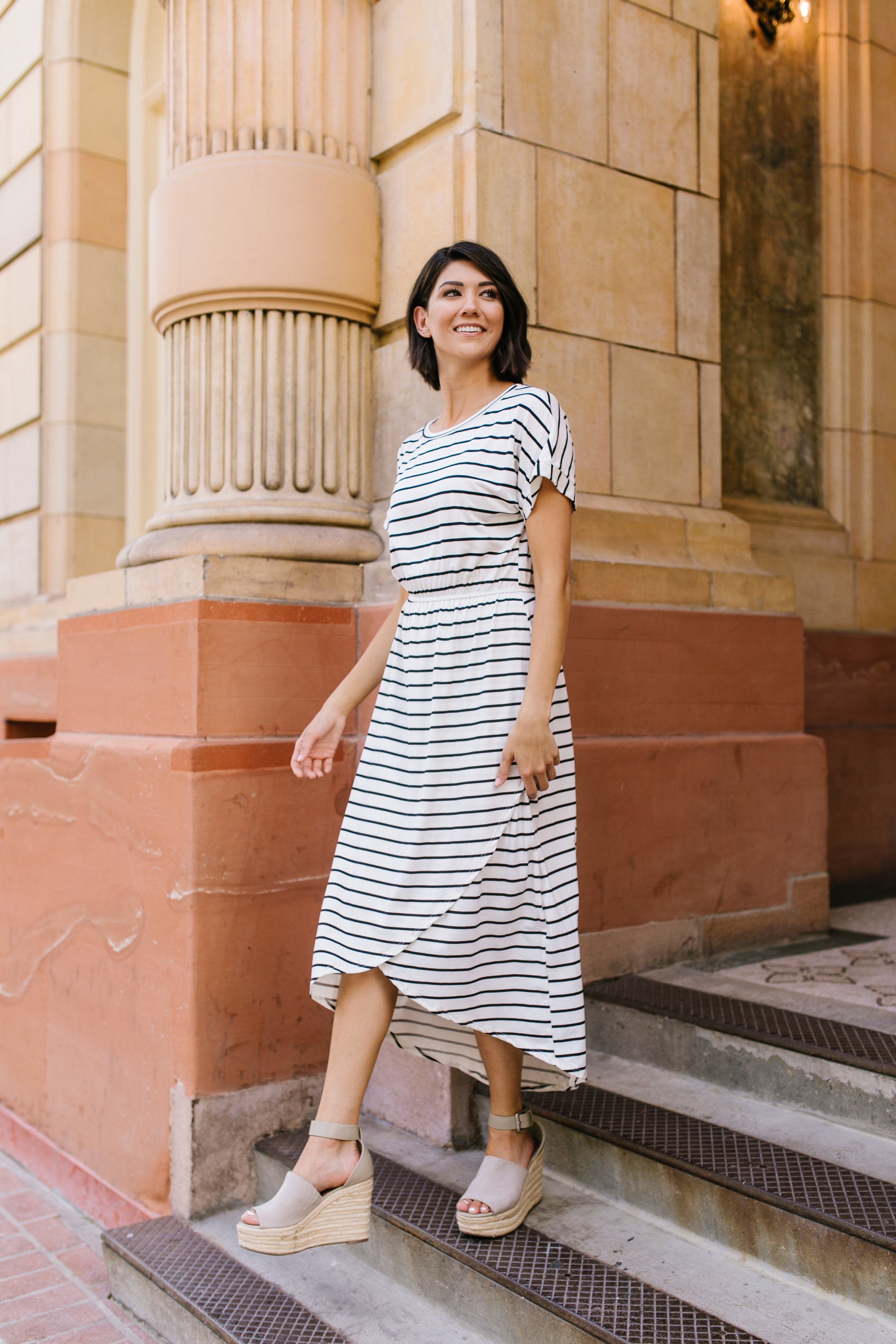 Born To Fashion Dress Ivory + Black