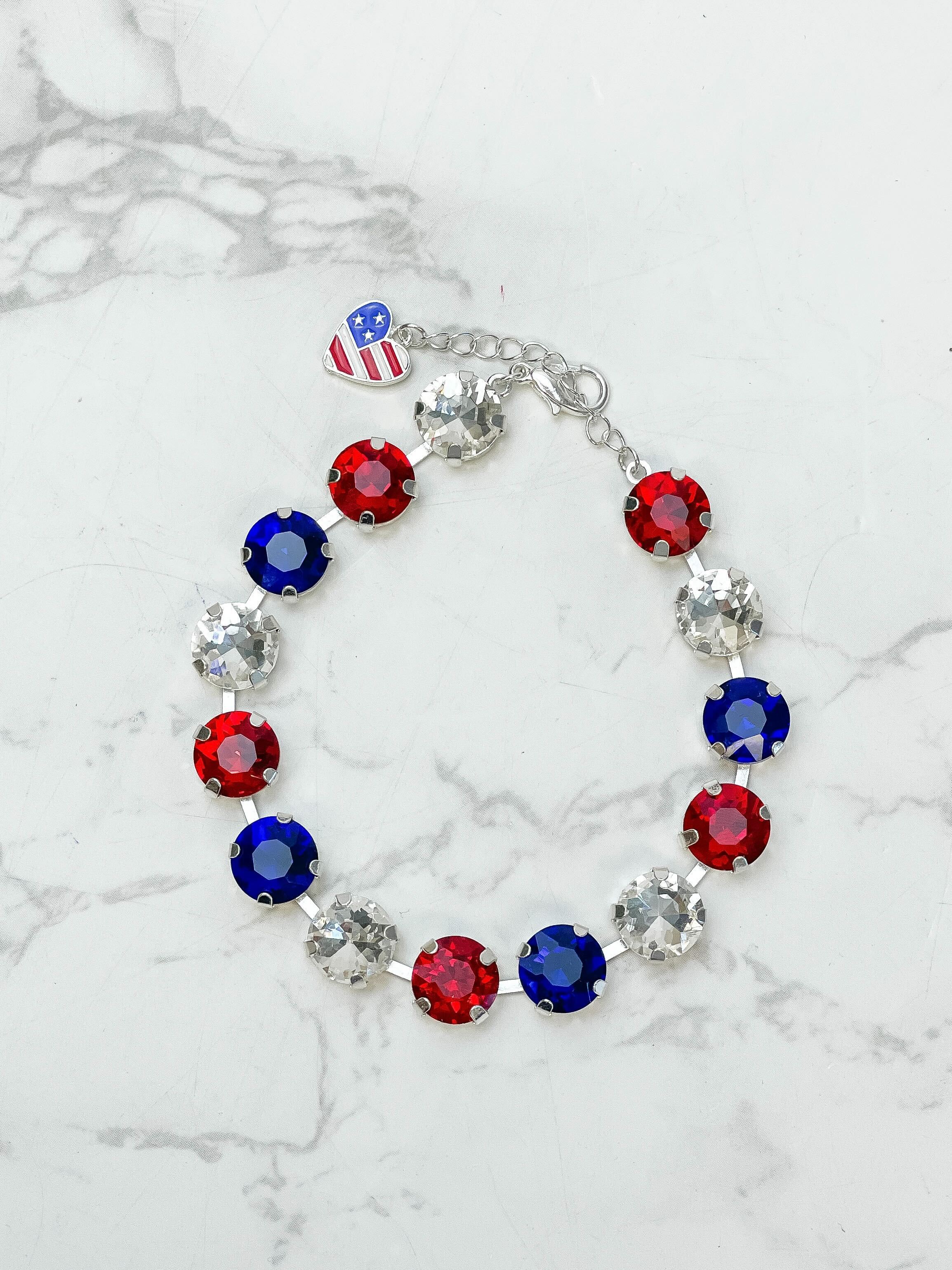 Patriotic Jewel Charm Bracelet