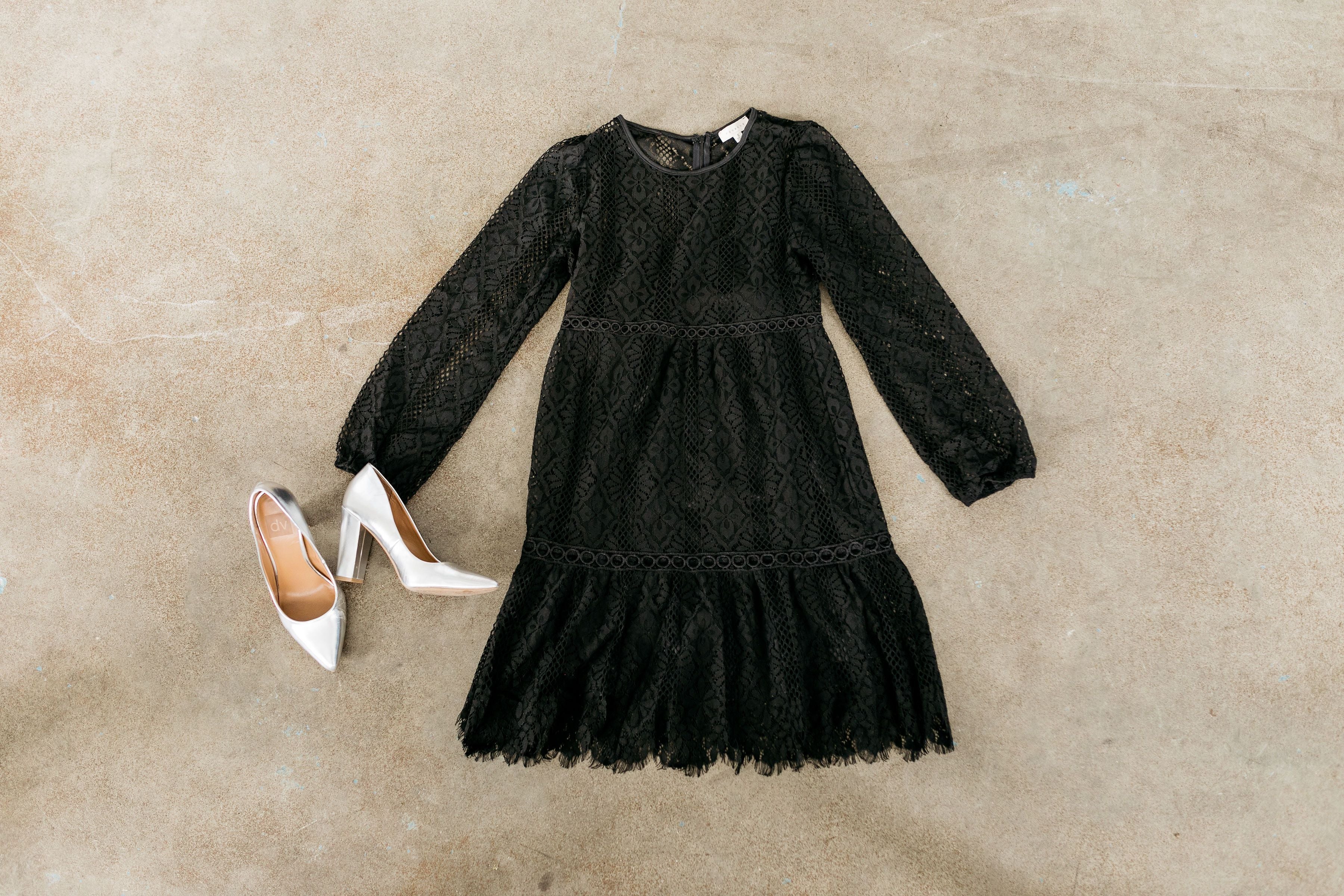 Bring On The Holidays Crochet Lace Dress