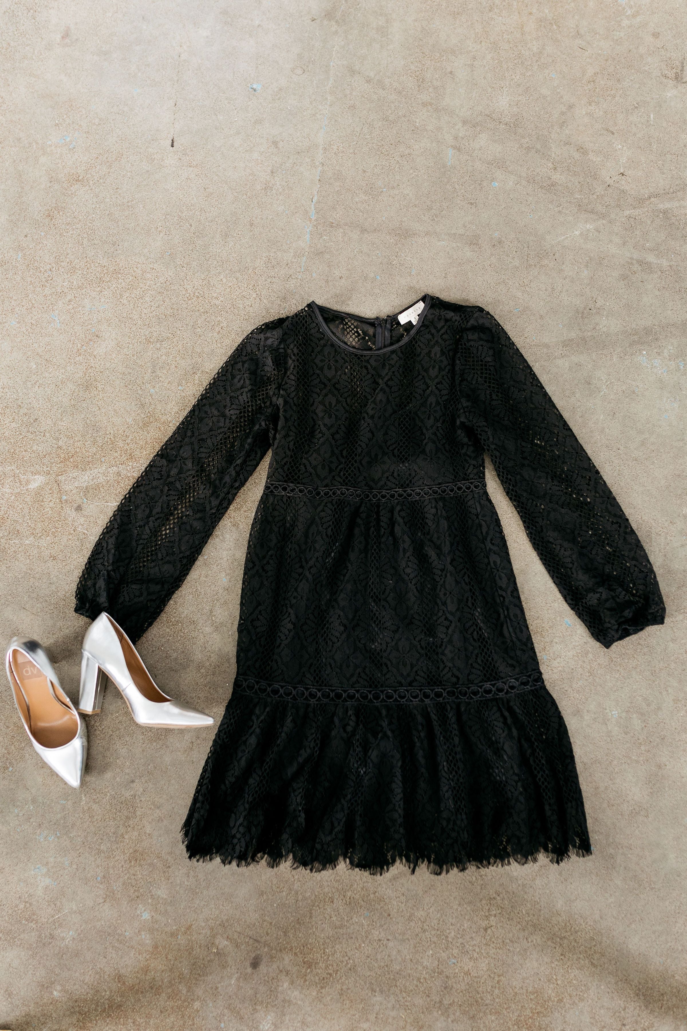 Bring On The Holidays Crochet Lace Dress