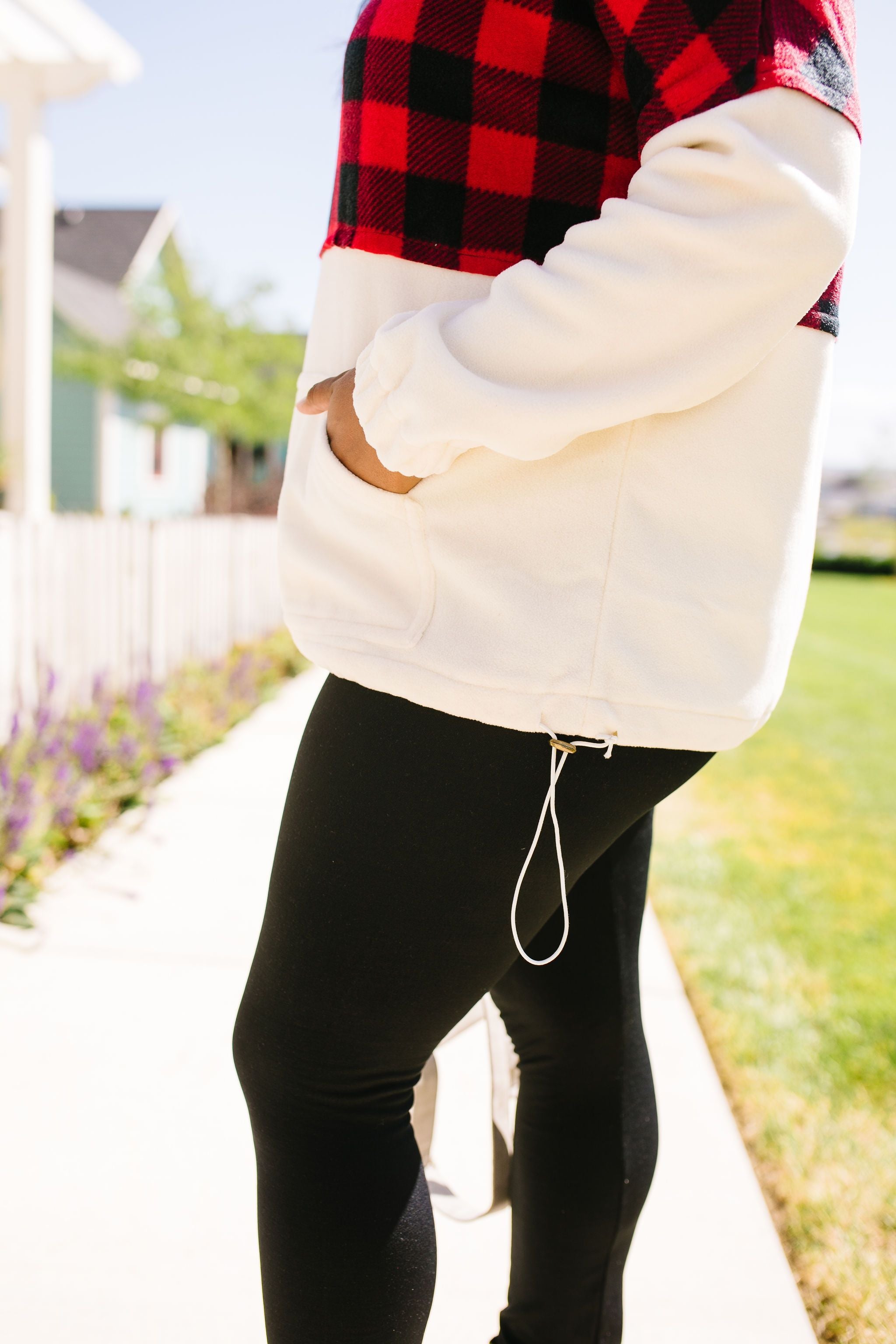 Buffalo Plaid Color Block Pullover