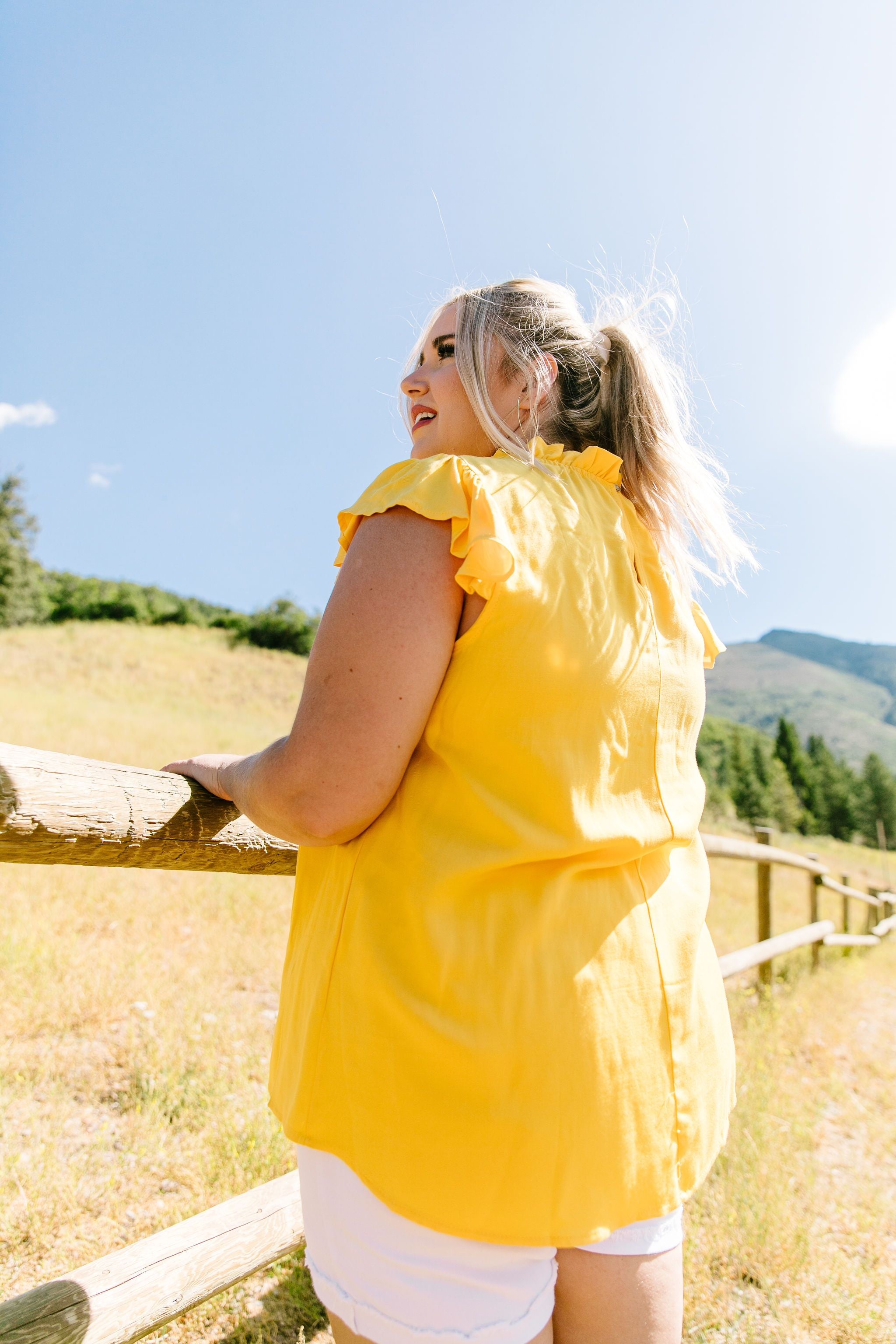 Build Me Up Buttercup Top In Yellow