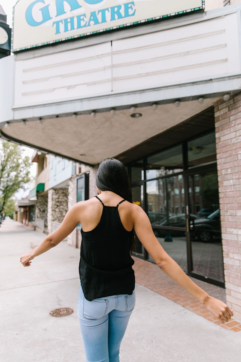 Button Down Camisole In Black