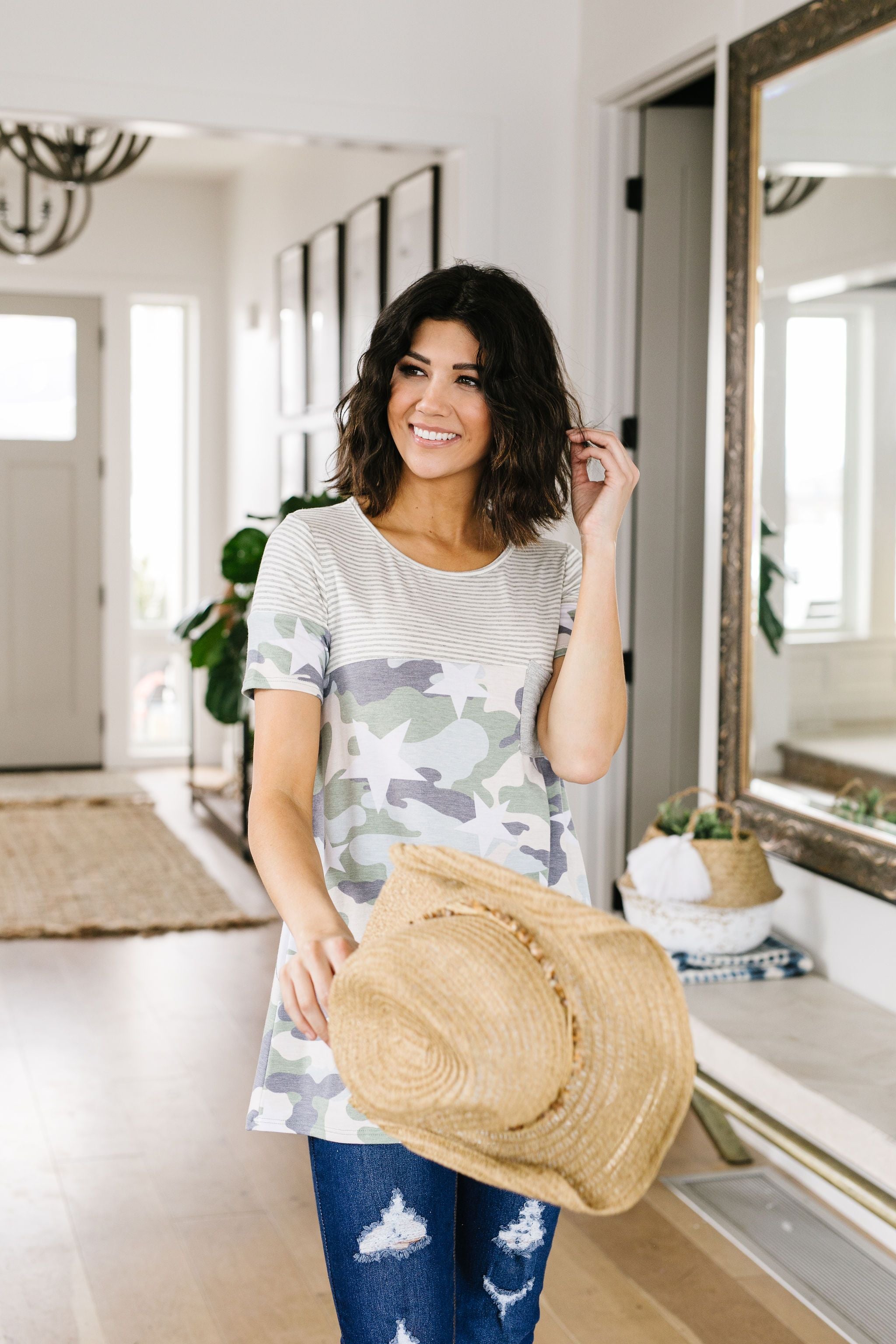 Camo Stars & Stripes Forever Top