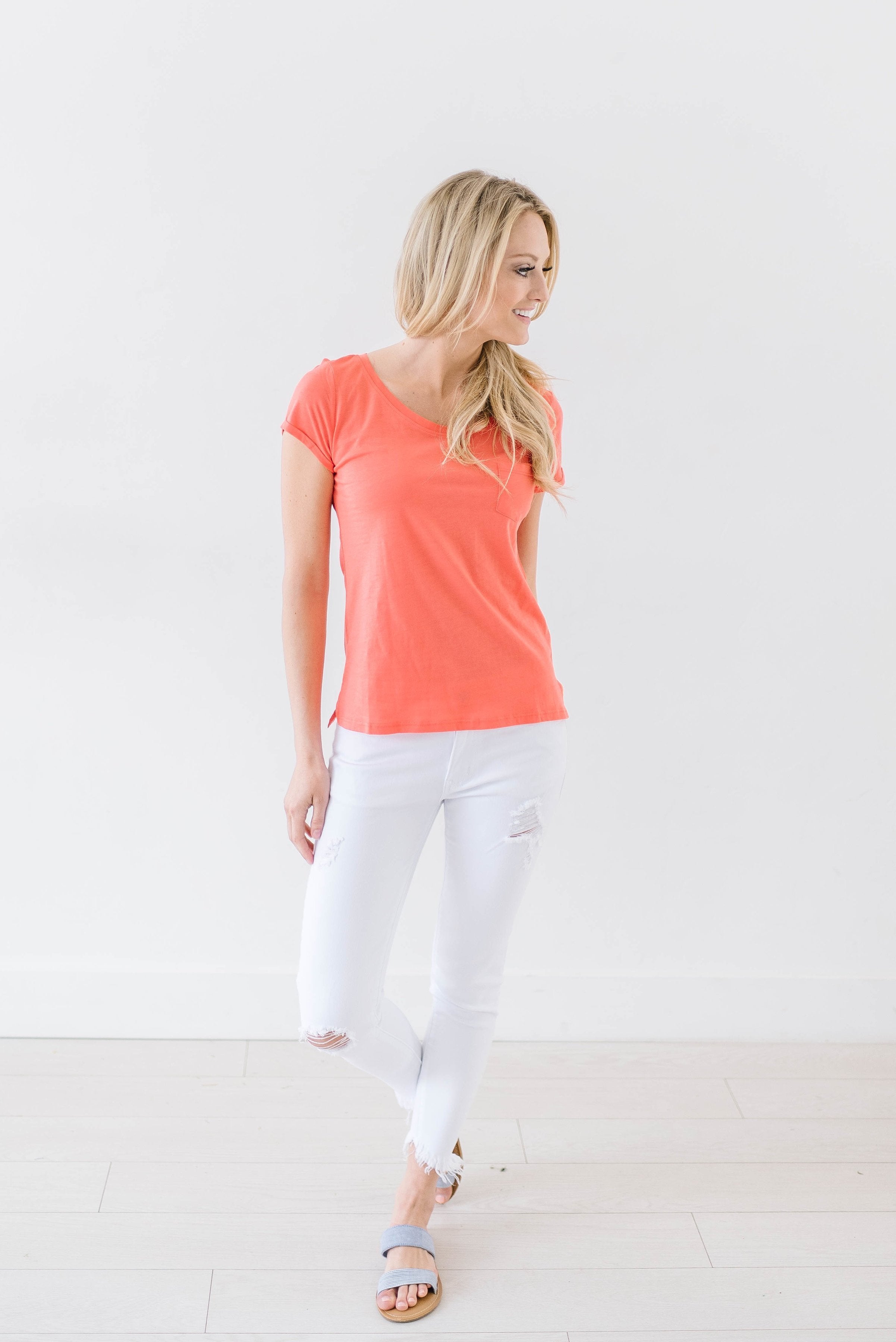 Cassie Coral Tee