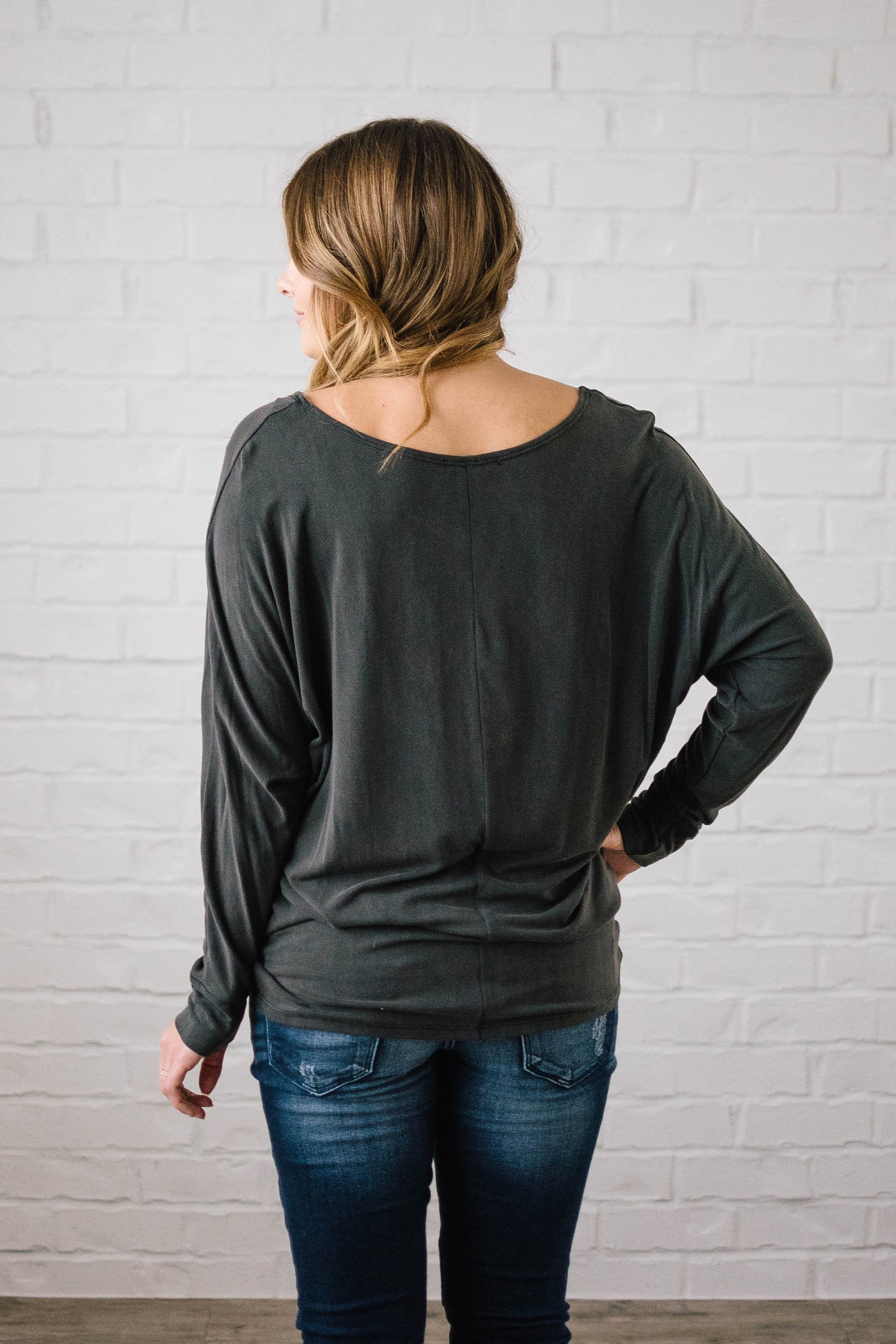 Casual Friday Top in Charcoal